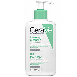 ژل شست‌وشوی کف‌کننده سراوی Cerave برای پوست نرمال تا چرب حاوی سرامید و نیاسینامید حجم ۲۳۶ میلی‌لیتر