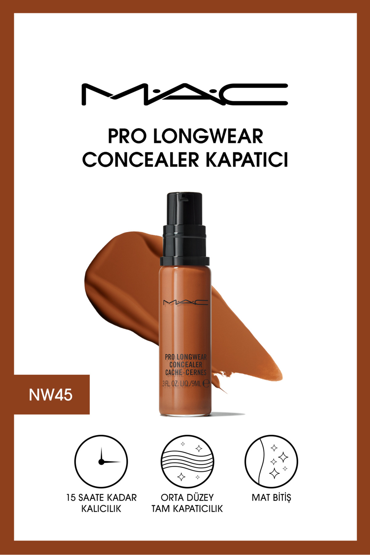 کانسیلر پرو لانگ ور Pro Longwear مدل  حجم 9میل مک MAC