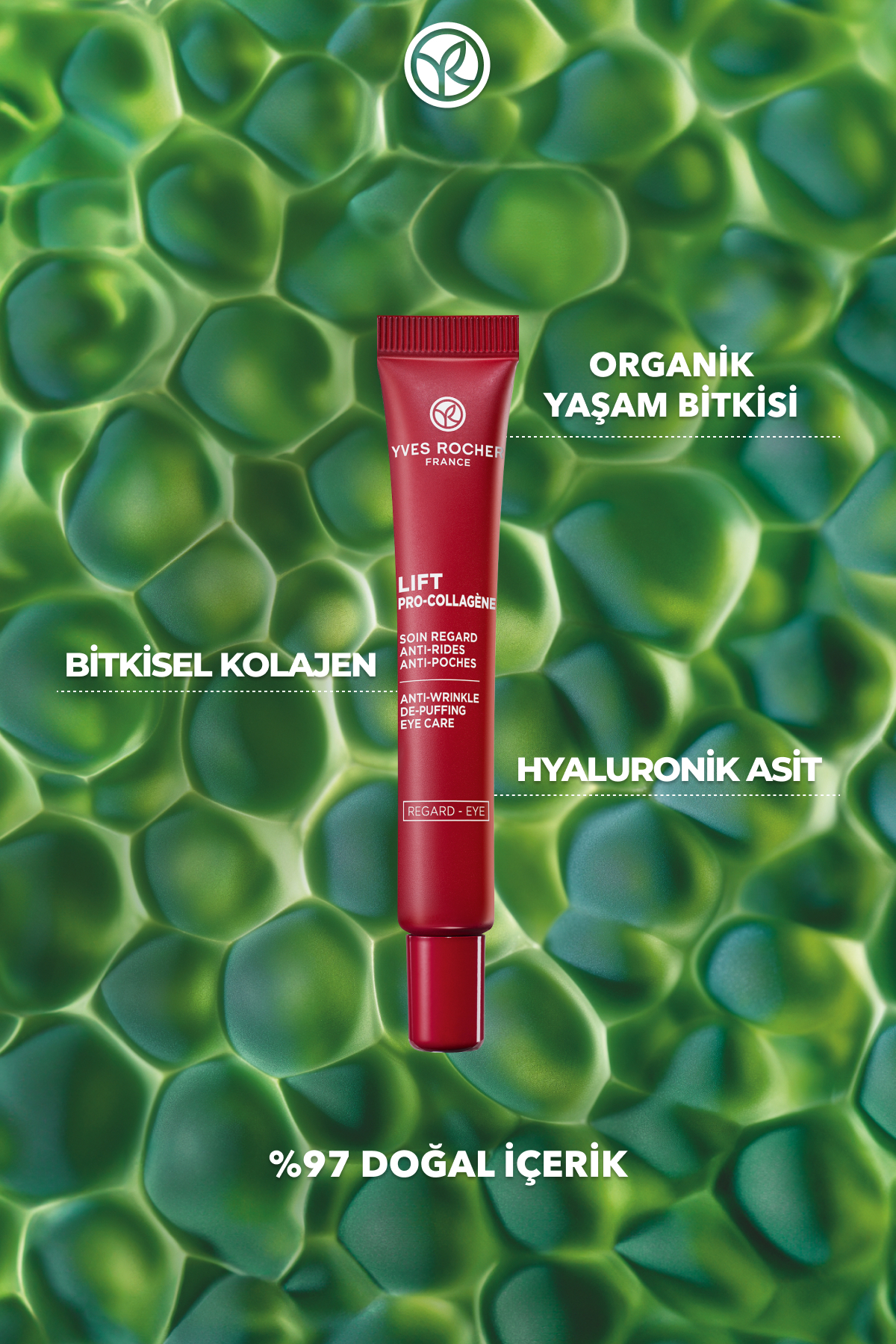 کرم دور چشم انتخاب کلاژن گیاهی و هیالورونیک مراقبت LIFT PRO COLLAGENE 520 Yves Rocher