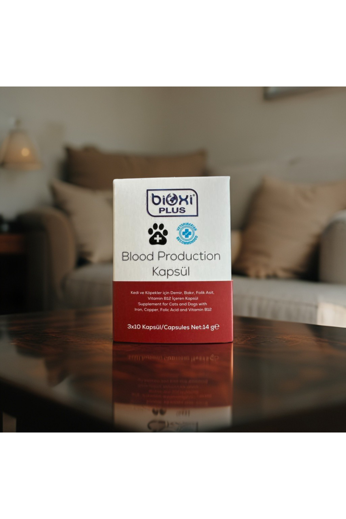 کپسول مکمل گربه و سگ بیوکسی Bioxi حاوی آهن، ویتامین B12 و اسید فولیک