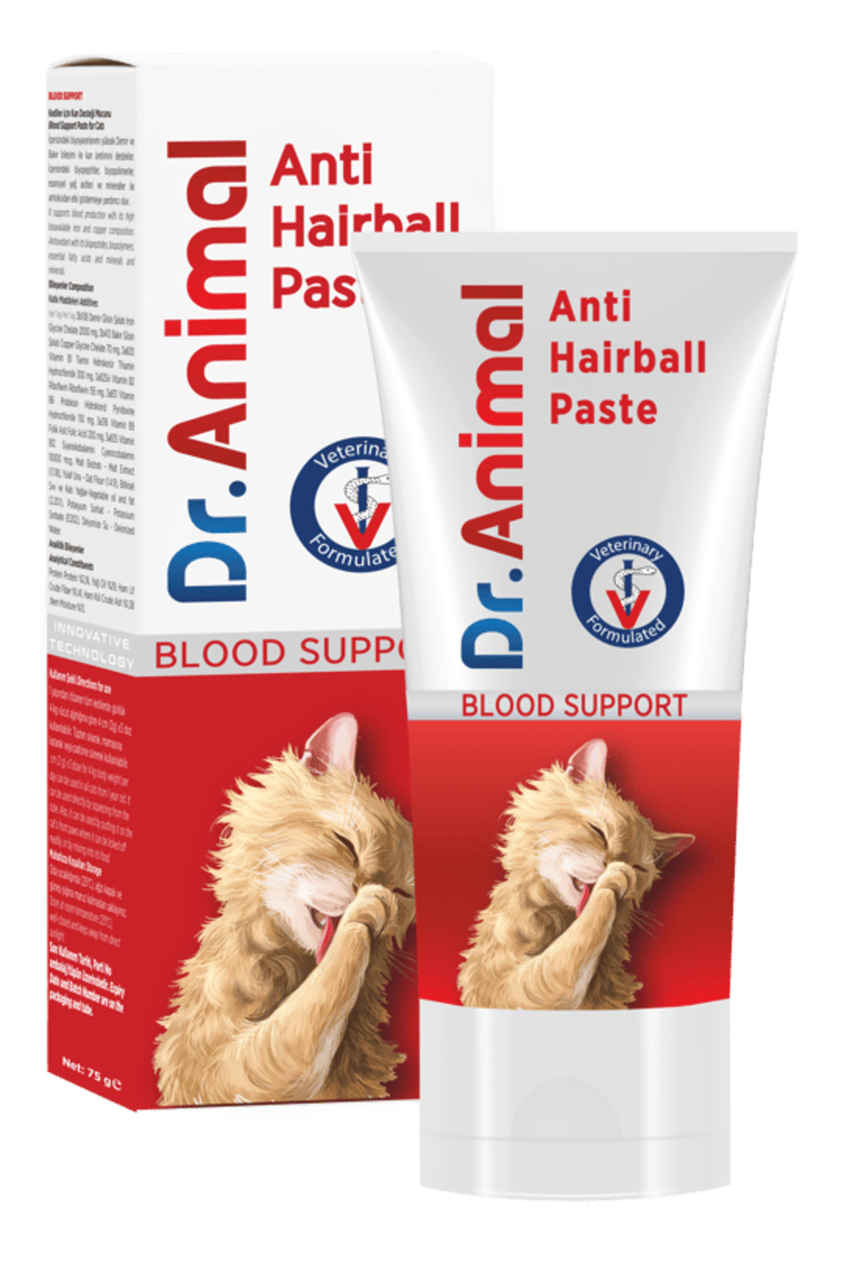 خمیر مالت گربه دکتر انیمال Dr. Animal، Blood Support ضد گلوله مویی