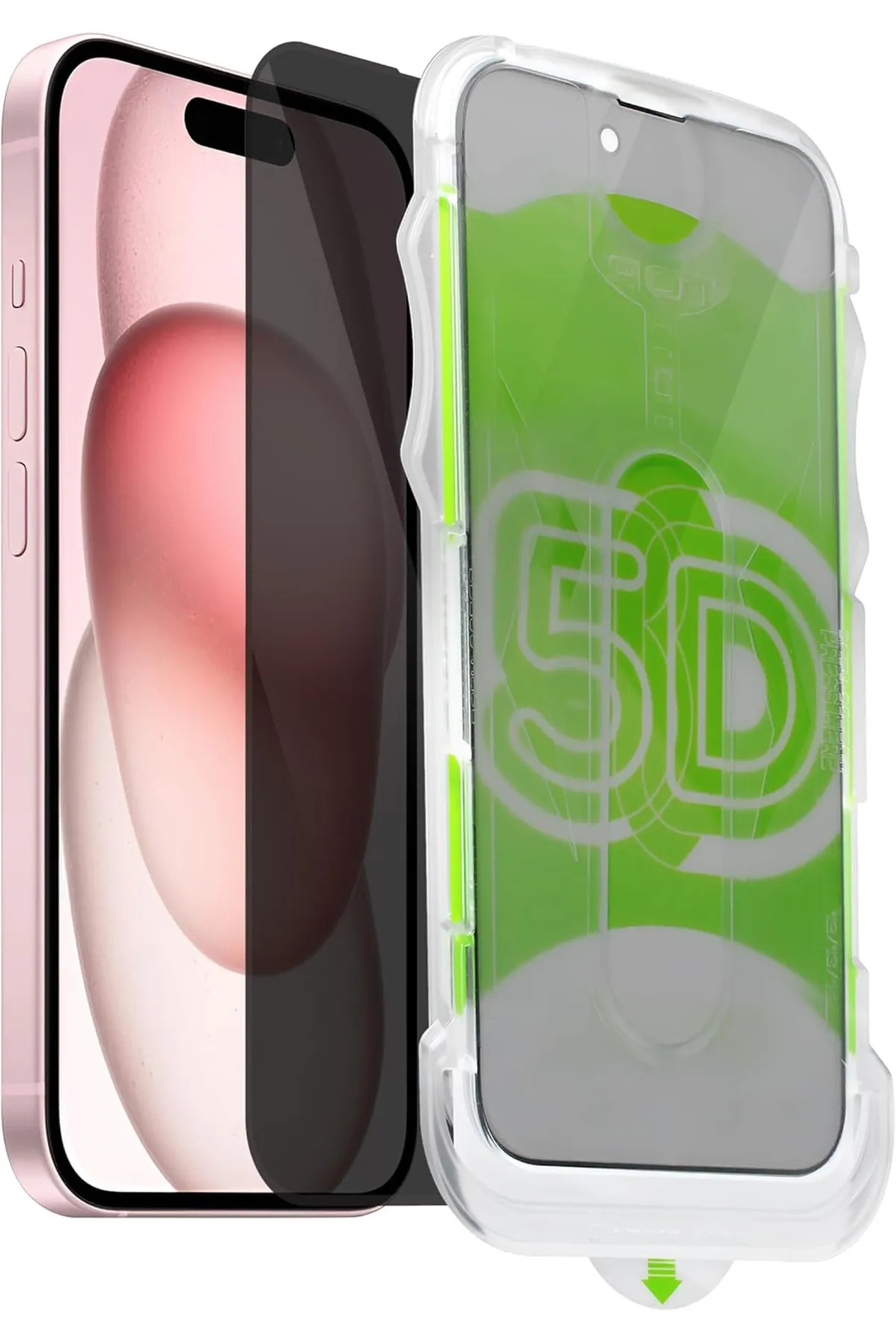 محافظ صفحه نمایش شیشه ای GHOST GLASS با قاب مشکی APPLE IPHONE 16 PLUS ابزار کاربردی فیبکس Fibaks