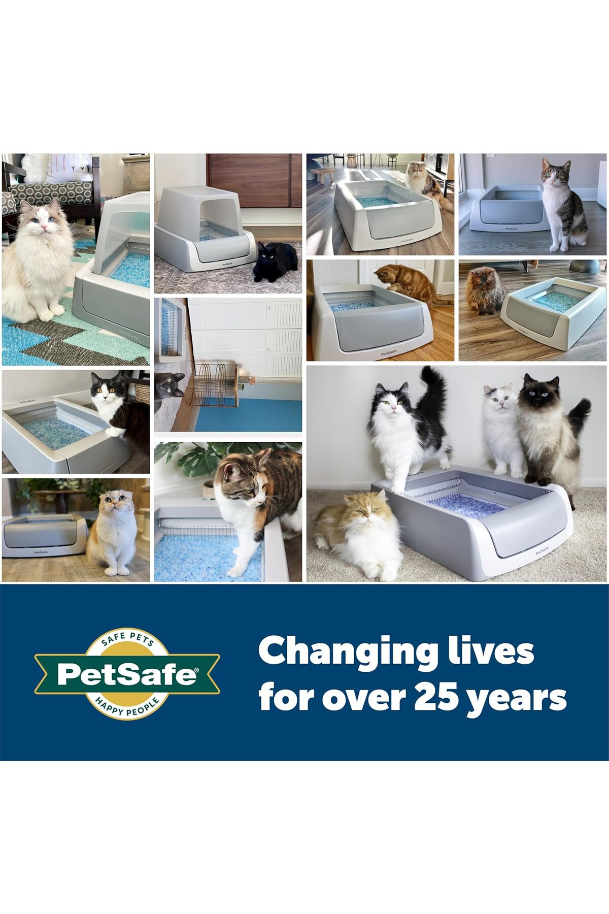 توالت خودکار گربه نسل جدید پت‌سیف PetSafe مدل PAL19-17124 خاکستری