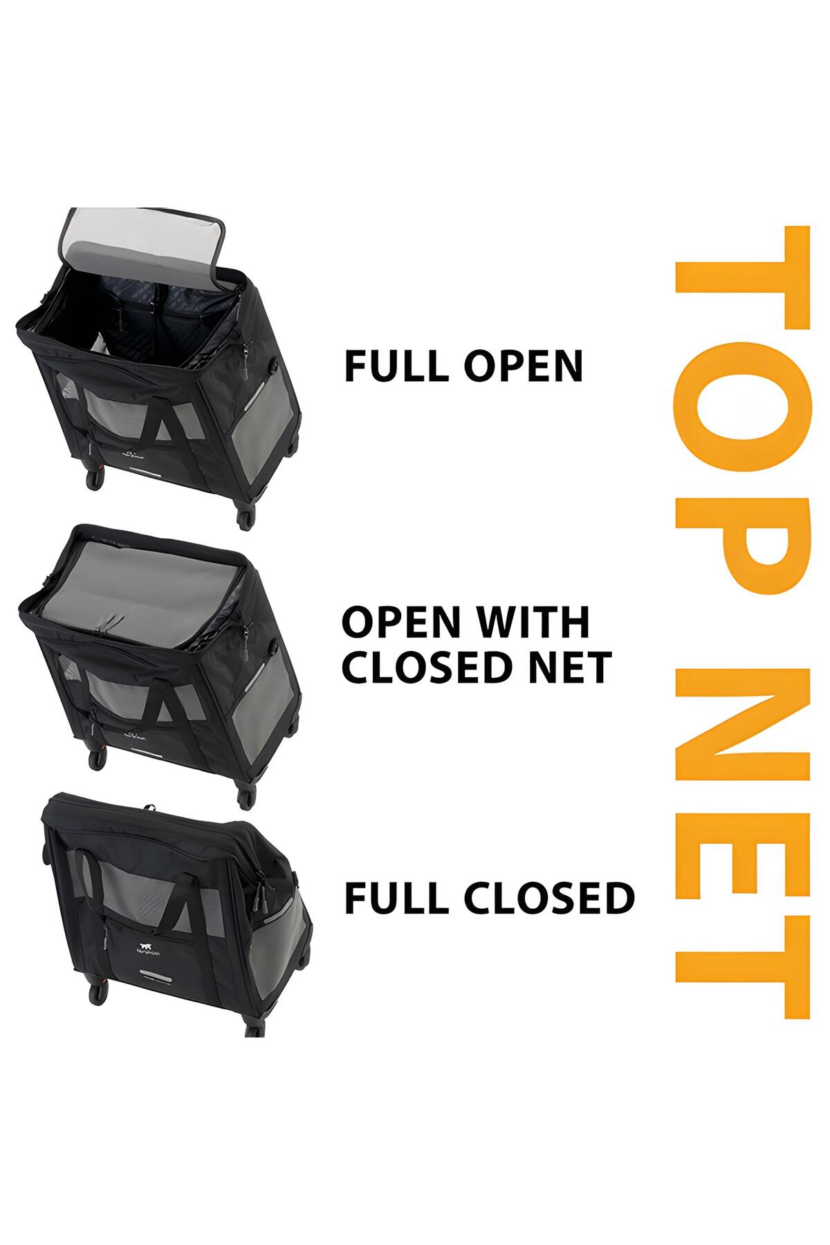 کیف حمل چرخ‌دار حیوانات فرپلاست Ferplast Voyager 450، مشکی، ۴۶×۲۶×۴۸ سانتی‌متر
