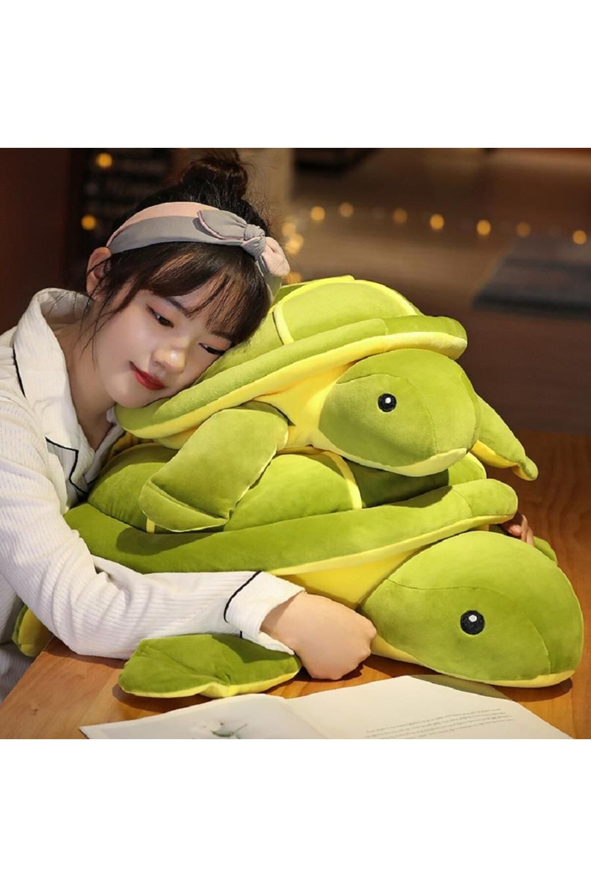 اسباب بازی های پشمی پارچه وارداتی CARETTA SEA TURTLE بالش اسباب‌بازی مخمل خواب همراه سایز جامبو e-life shop