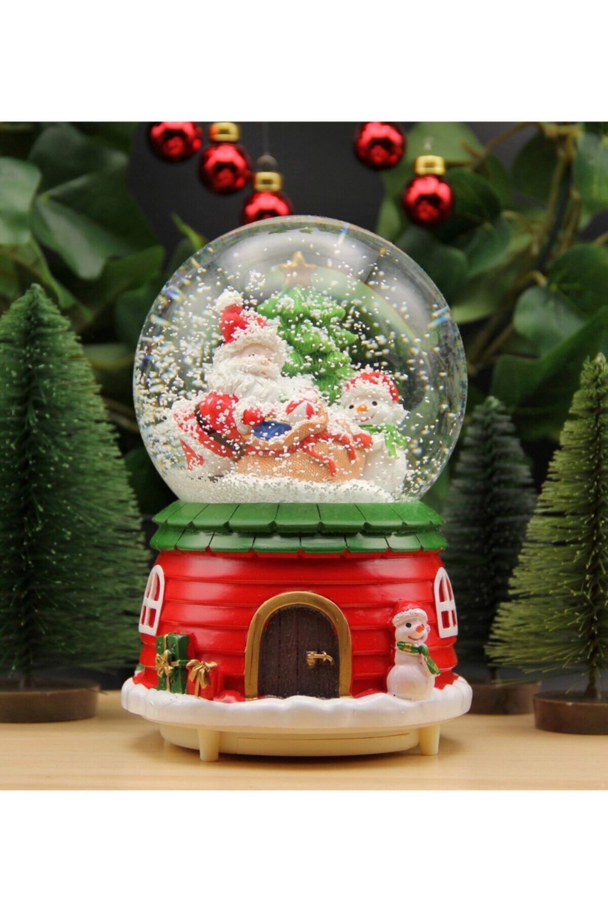 گوی برفی کریسمس SNOW GLOBE MEGA با چراغ موسیقی و MOTOR PREMIUM از ترکیه HEDİYEBİZİZ