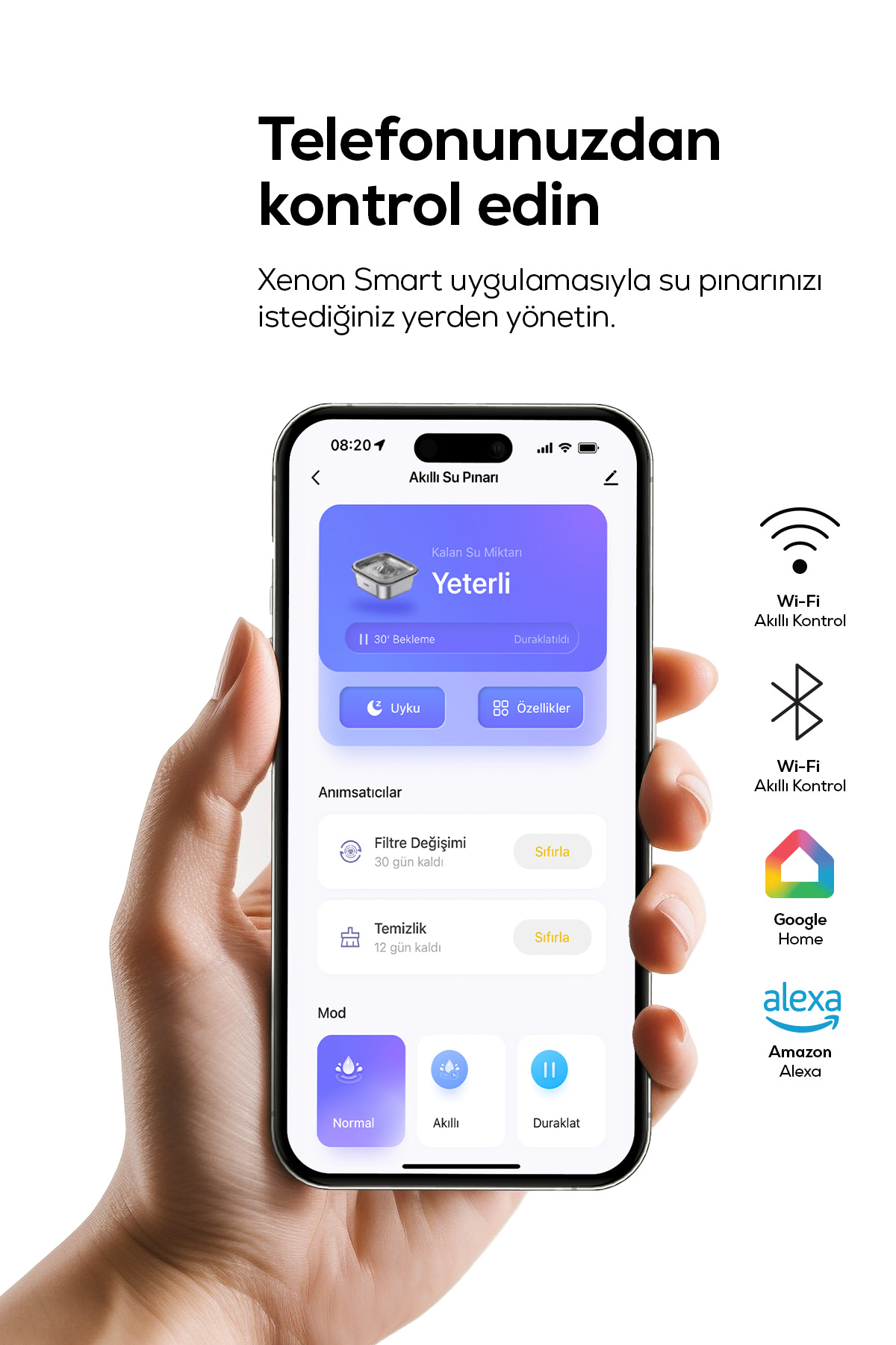 ست ظرف غذادهی سگ و فواره آب زنون اسمارت Xenon Smart، شامل ظرف غذای خودکار ۱۵ لیتری و آب‌خوری استیل ضدزنگ