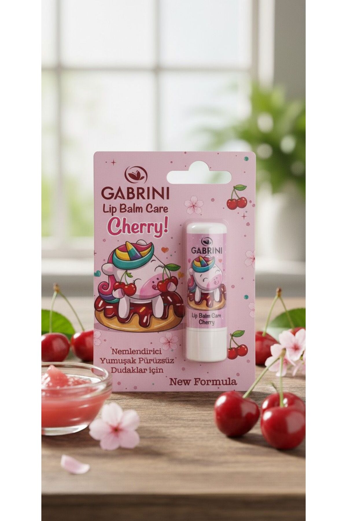 کرم لب و اسکراب CARE محافظ گیلاس مرطوب کننده طعم دار Gabrini