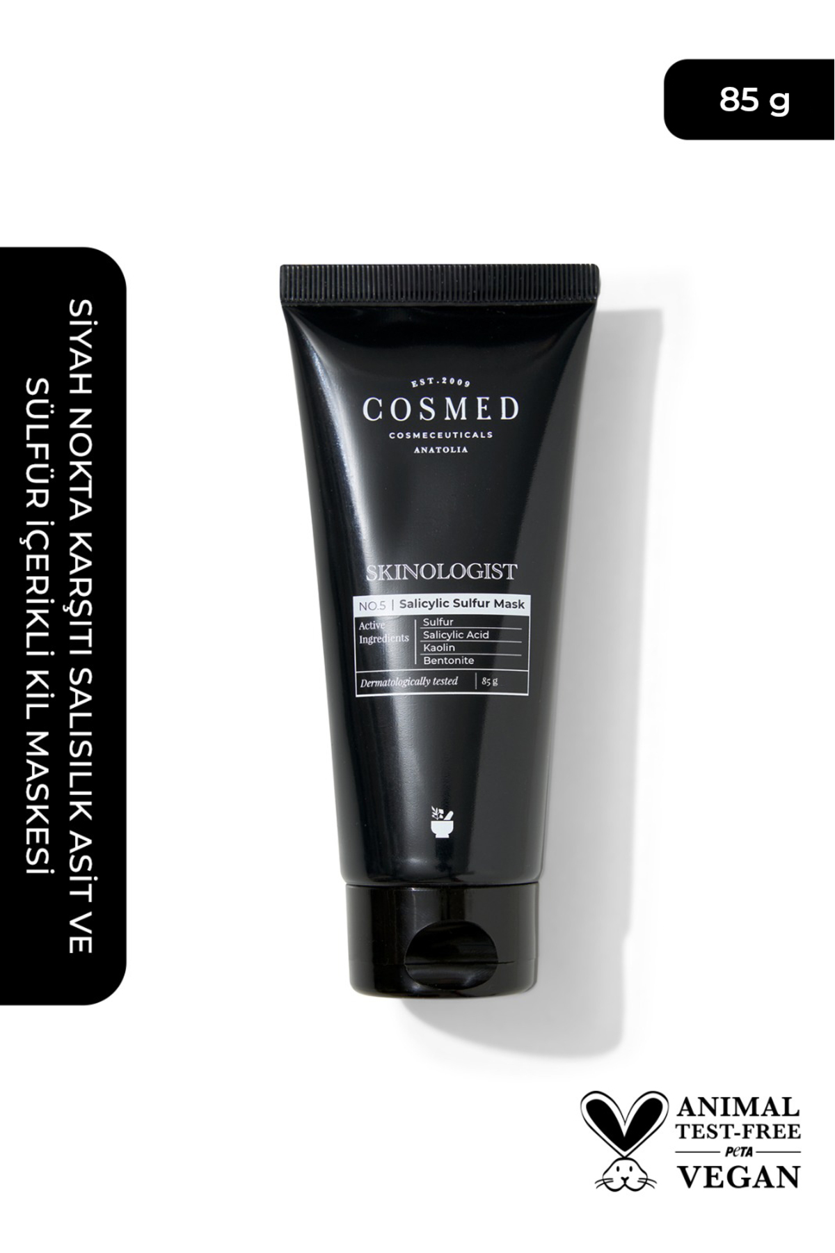 COSMED ماسک گل سرخ ضد جوش و جوش سیاه / ماسک گل سولفور Skinologist 75 میلی لیتر