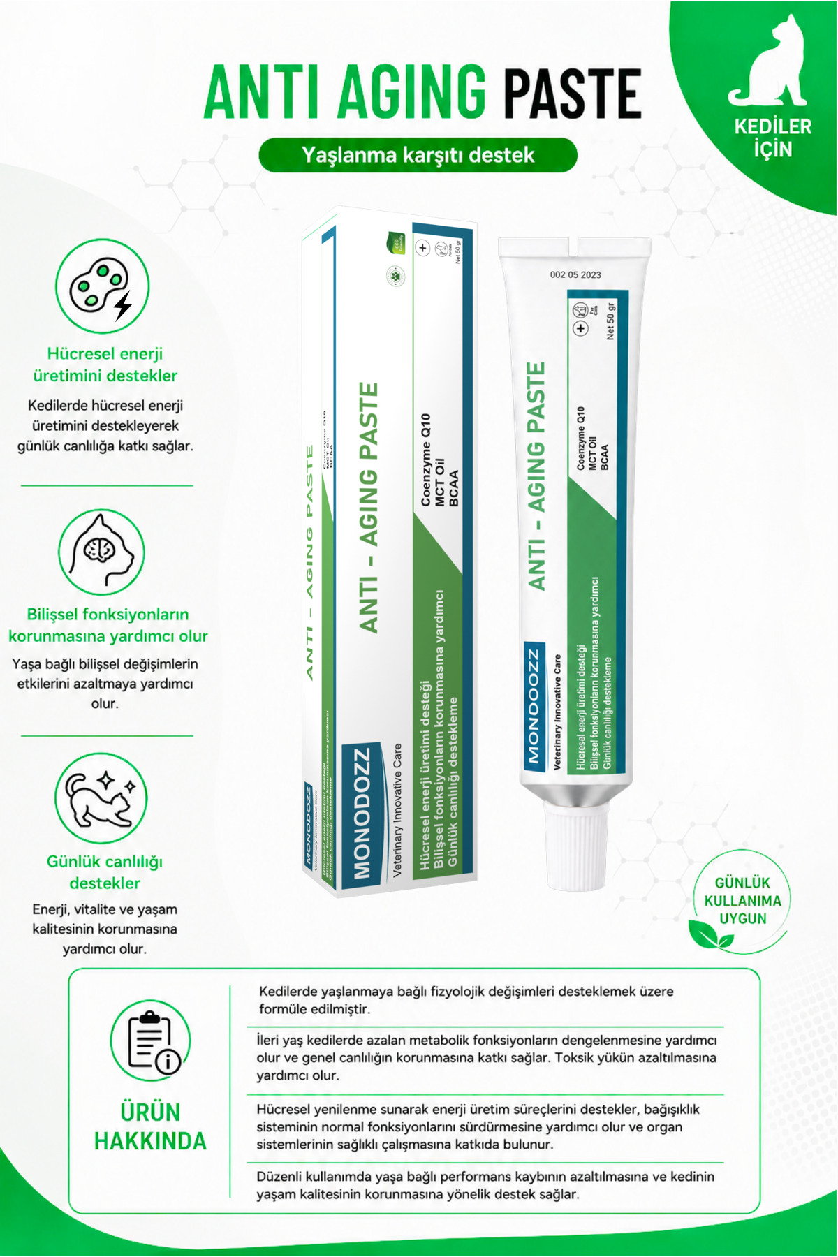 خمیر حمایتی ضدپیری گربه مونودوز MONODOZZ، مدل MND-P-004