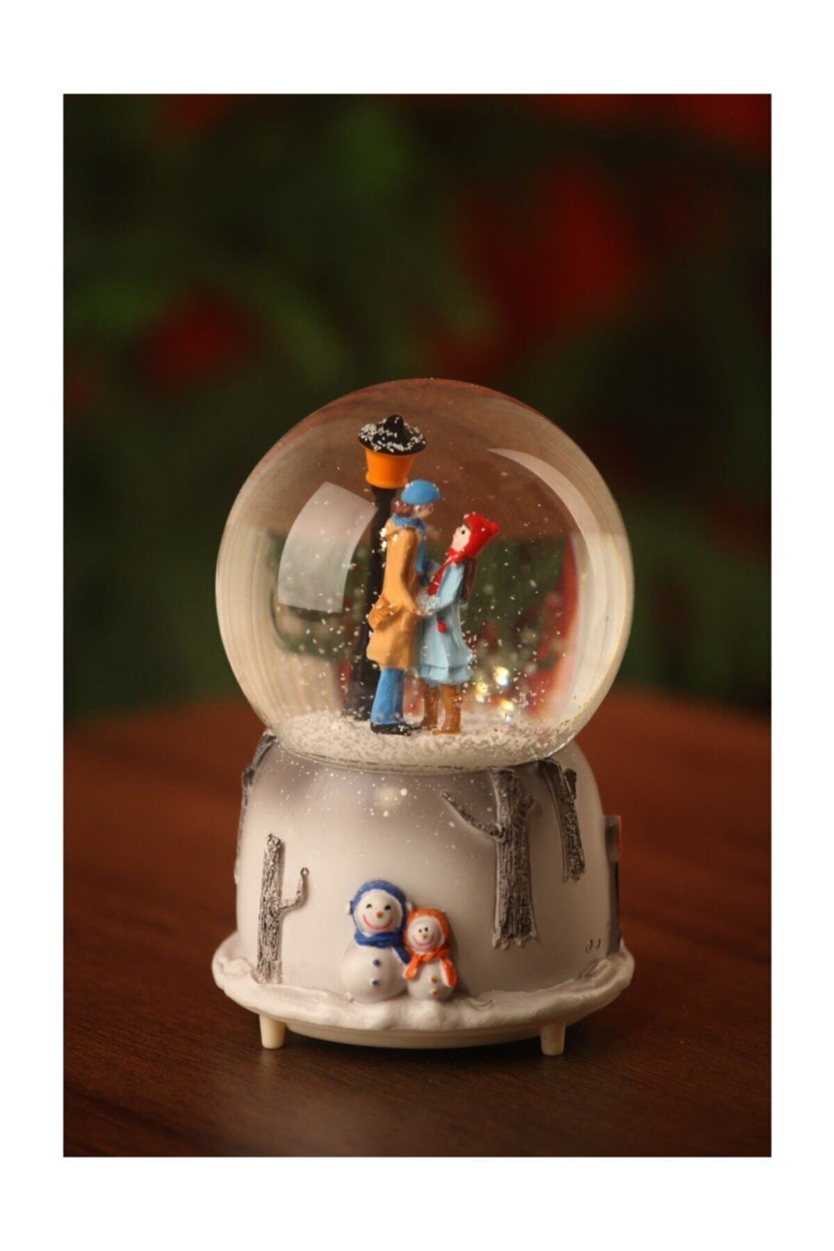 گوی برفی جعبه موسیقی REUNION WINTER'S TALE SNOW GLOBE با چراغ از ترکیه DEMPOWER