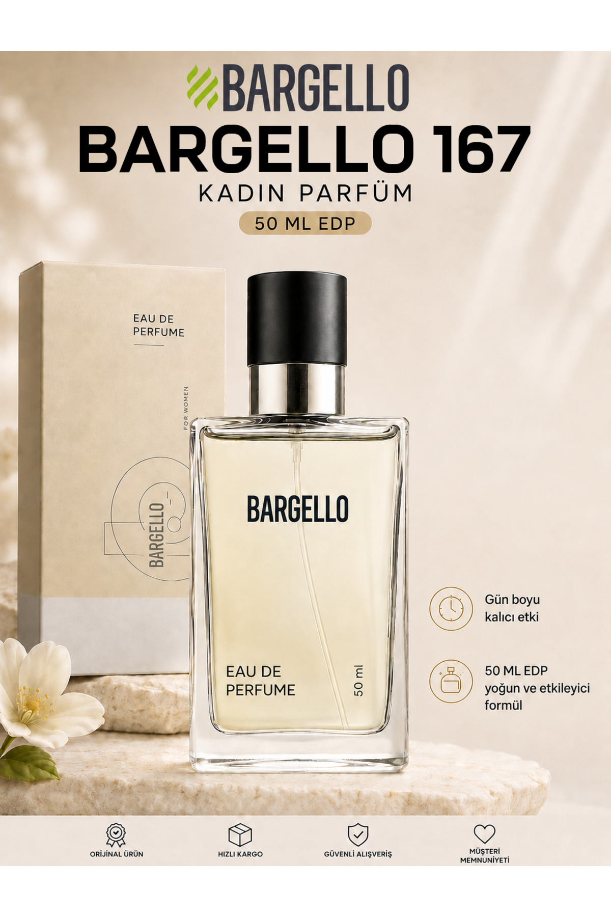 عطر زنانه 50 میلی‌لیتری مدل 167 فلورال با رایحه‌ای دلپذیر Bargello