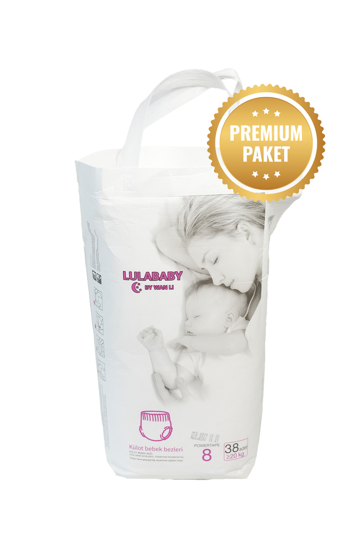 پوشک بچه LULA BABY PREMIUM OPPORTUNITY PACKAGE 8 عدد شورتی 38 عددی اورجینال Lulababy