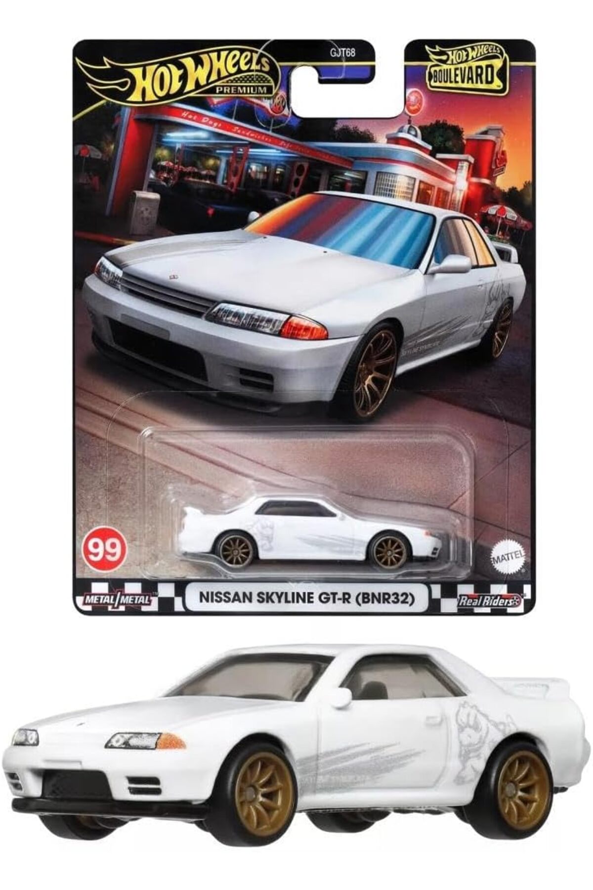 ماشین اسباب بازی بلوار پریمیوم نیسان اسکای لاین GT R BNR32 GJT68 99 از ترکیه HOT WHEELS