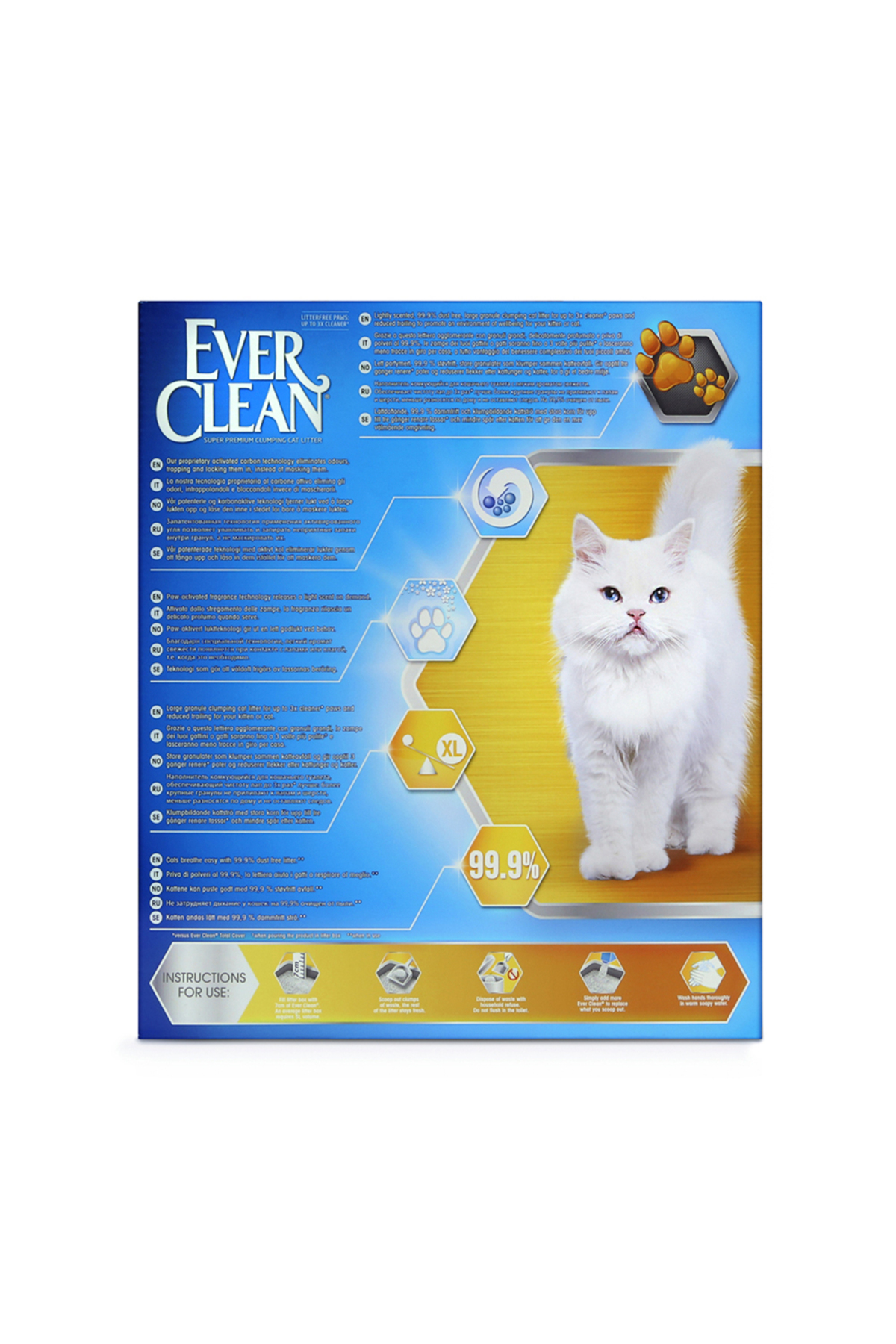 خاک گربه اورکلین Ever Clean Litterfree Paws، ۱۰ لیتری، بدون بو و گردوغبار
