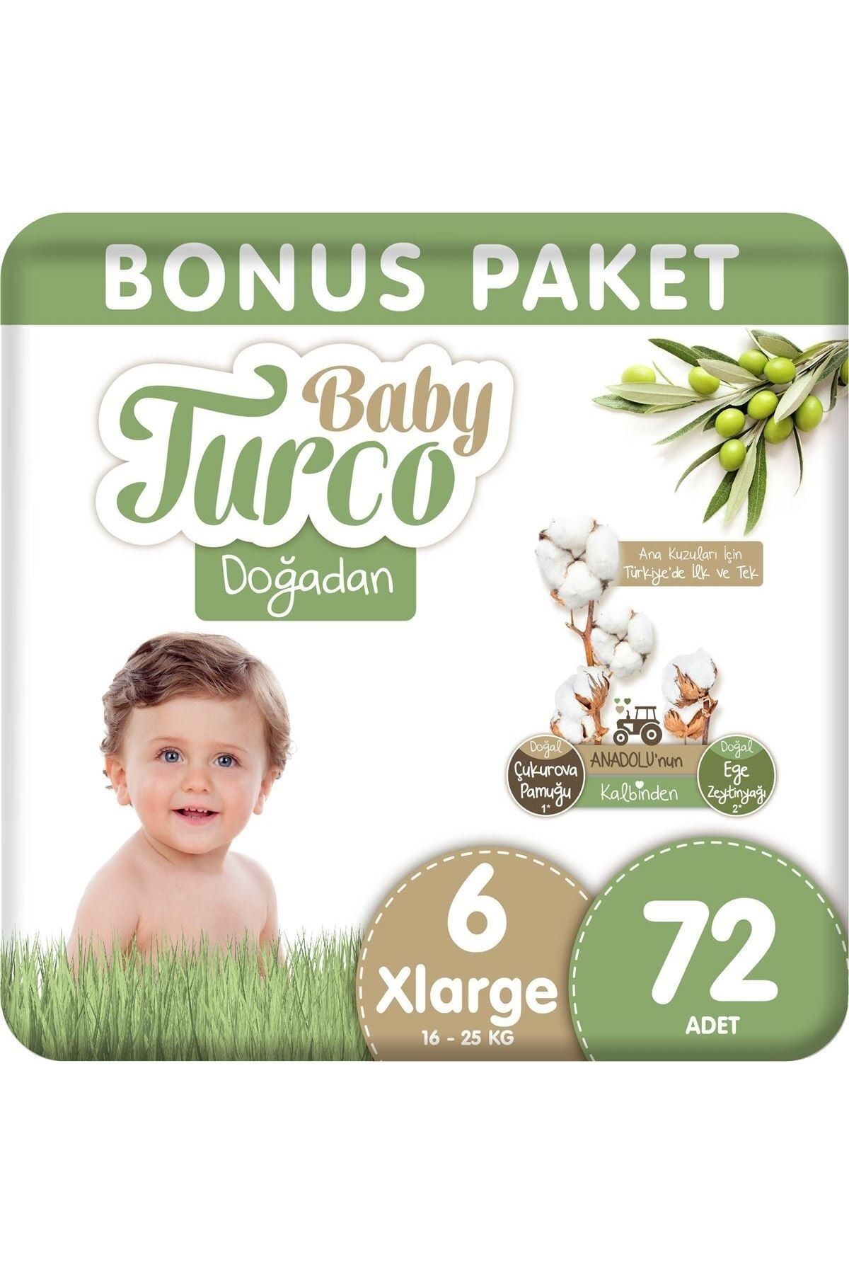 پوشک بچه سایز 6 XLARGE 72 عددی اورجینال Baby Turco