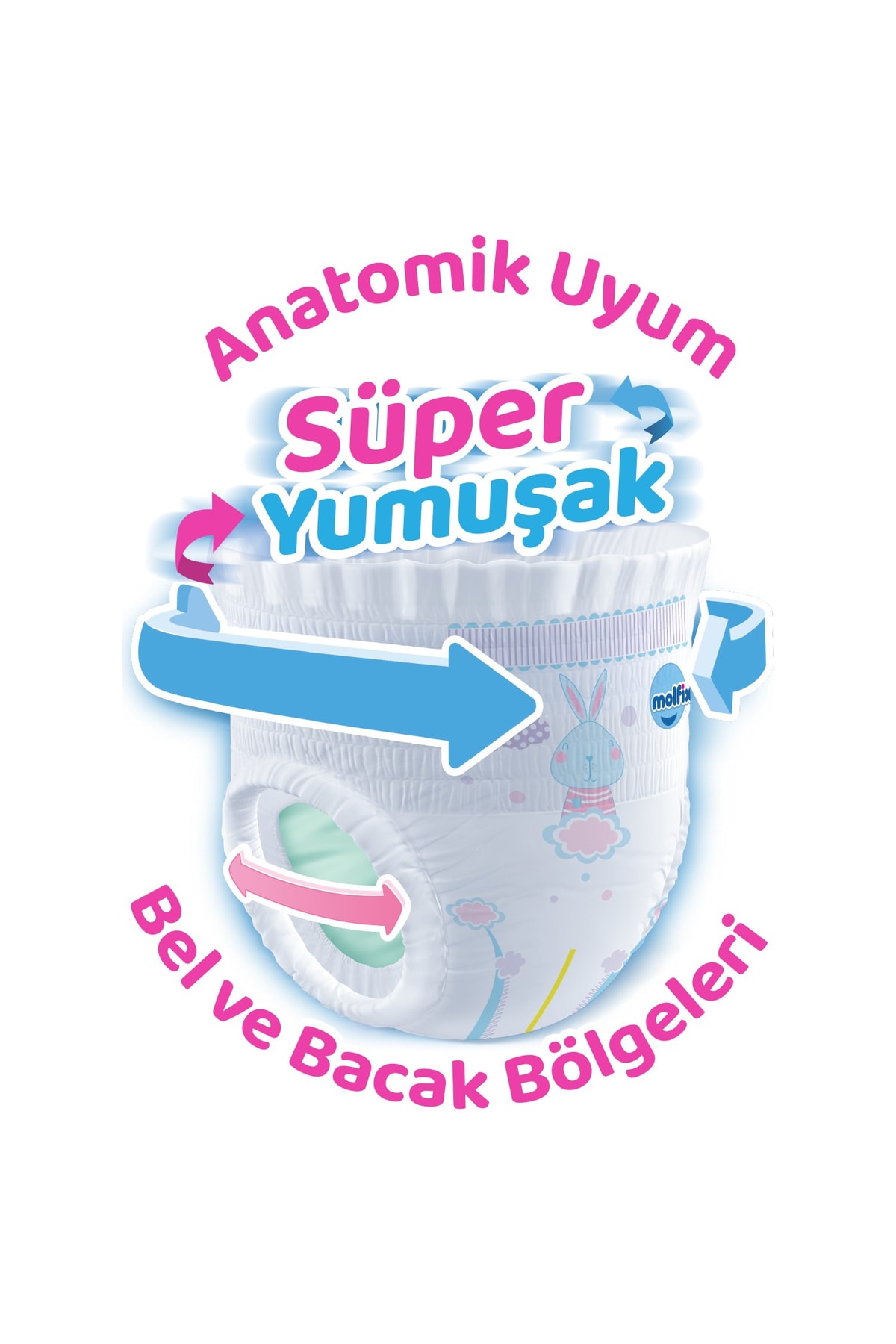 پوشک بچه شورتی سایز 5 بسته فرصتی فوق العاده 60X3 180 عددی اورجینال Molfix