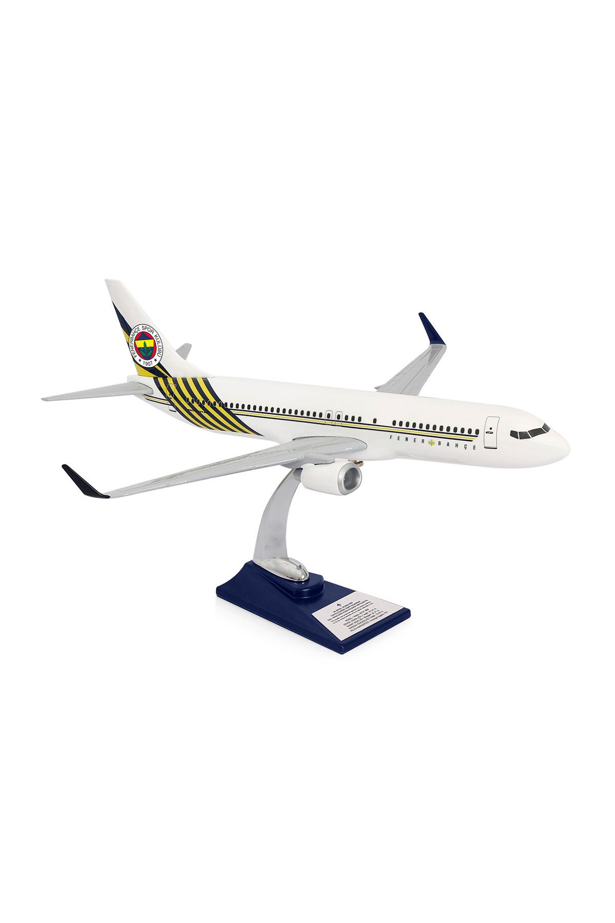 مدل خودرو هواپیمای طراحی سفید دارای مجوز ZEKUPP BOEING 737 800 1 100 UCK0196 اورجینال Fenerbahçe