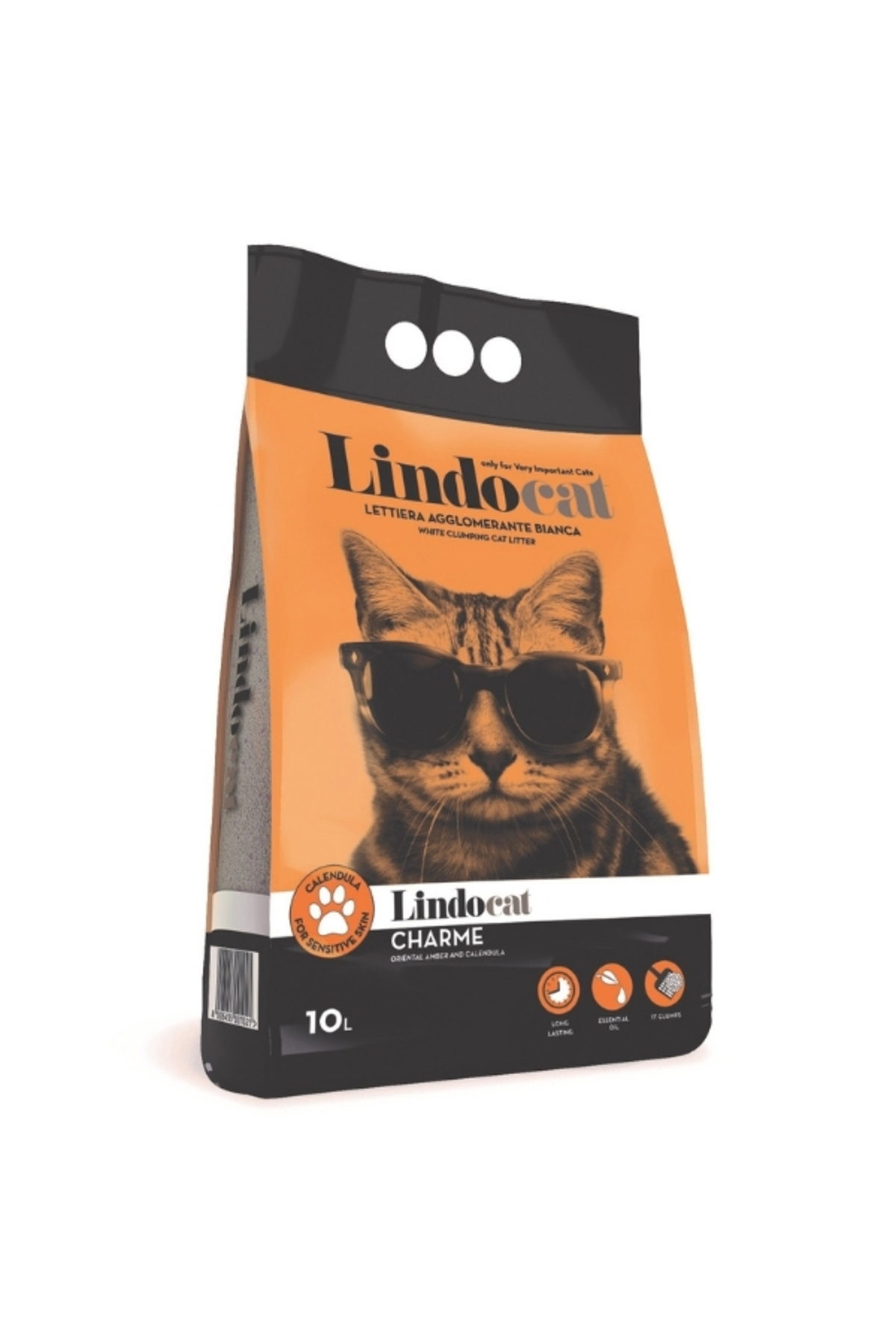 خاک گربه بنتونیتی کلامپ‌شونده ۱۰ لیتری لیندو کت Lindo Cat Charme