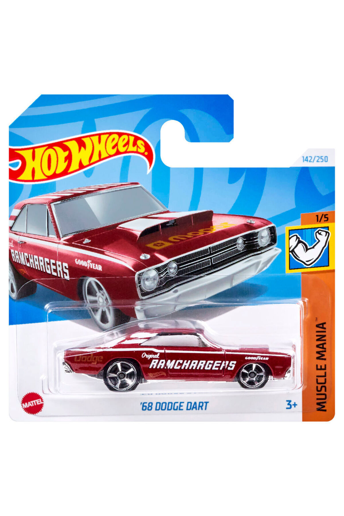 ماشین اسباب بازی SINGLE CARS 68 DODGE DART HTD65 هات ویلز اورجینال HOT WHEELS