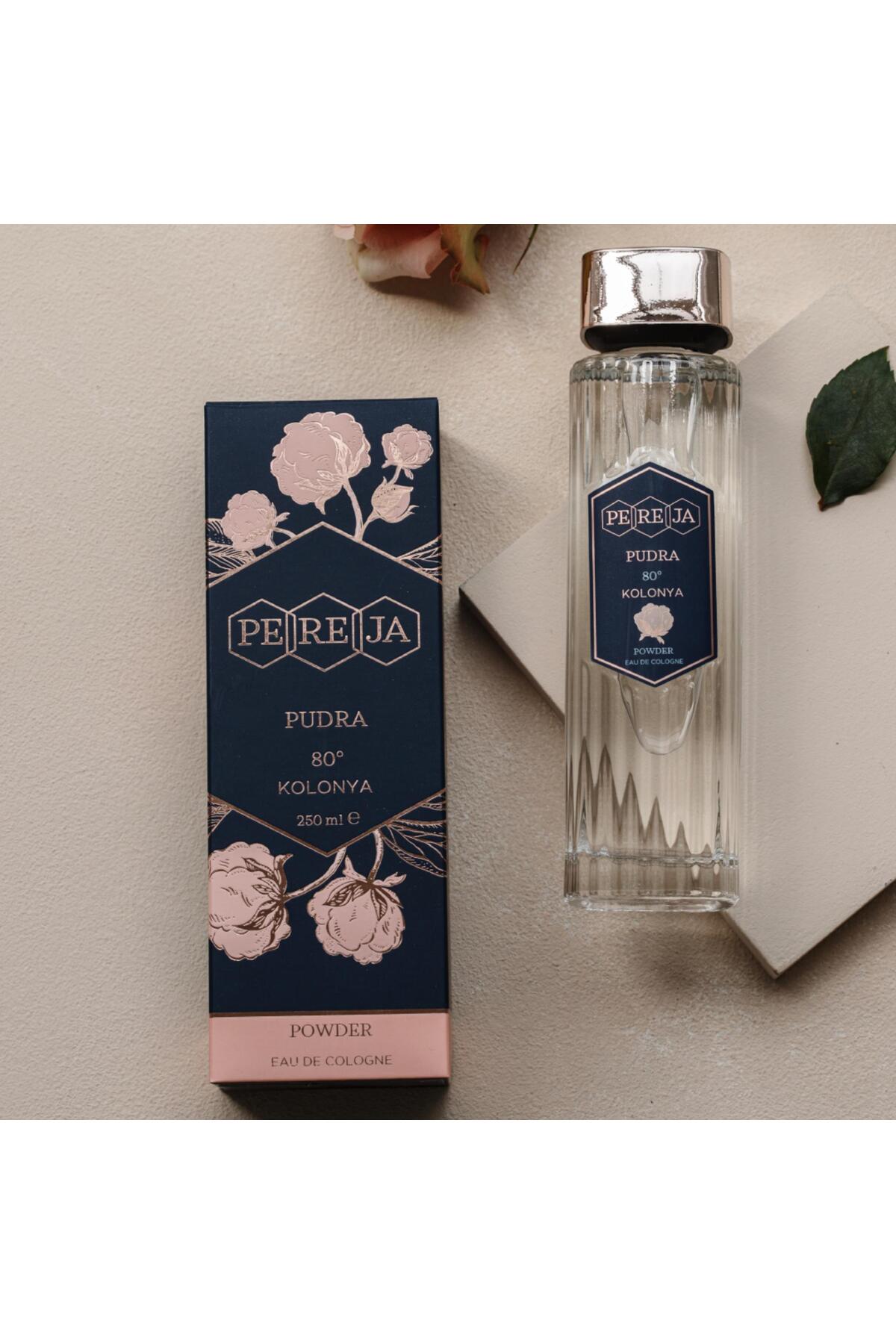 کلونیا پودری 250 میلی لیتر در بطری شیشه ای مناسب برای استفاده روزانه Pereja