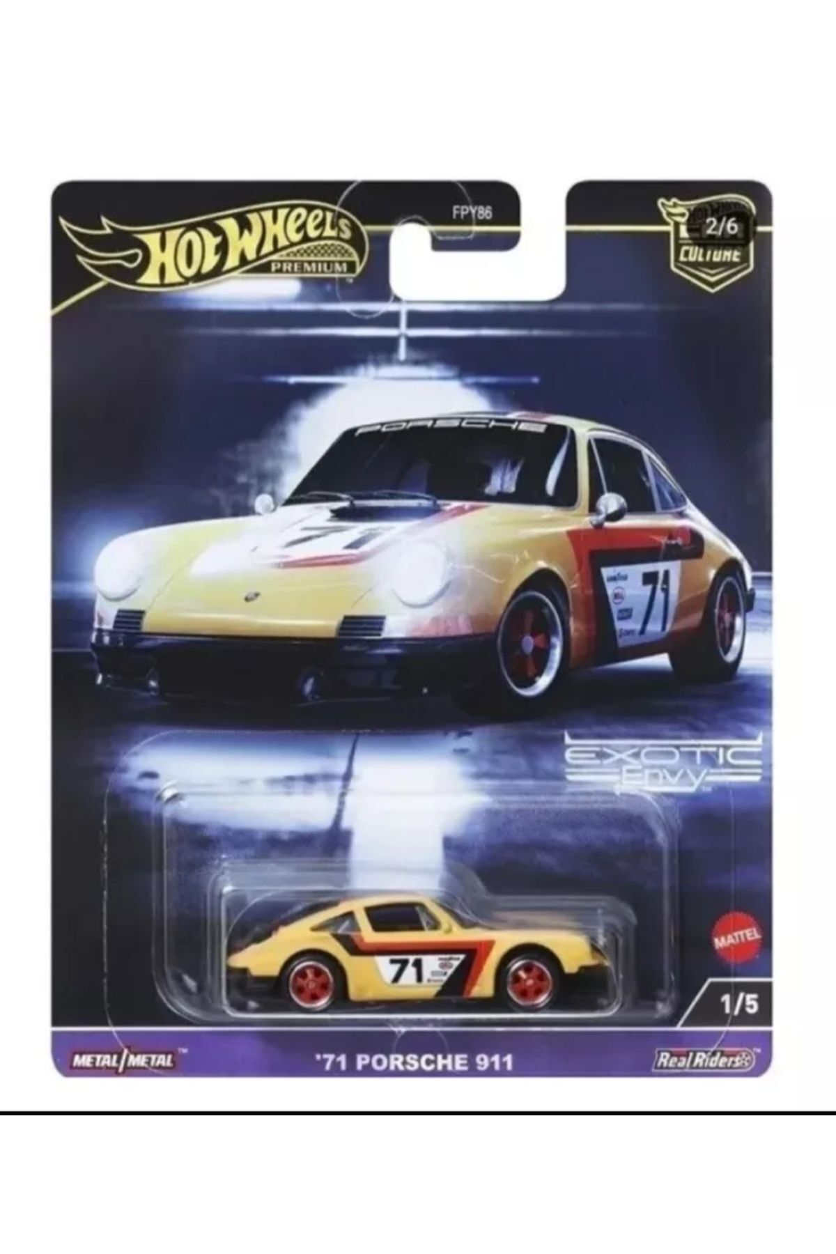 ماشین اسباب بازی MATTEL PREMIUM CAR CULTURE '71 PORSCHE 911 EXOTIC ENVY مدل کلکسیونی از ترکیه HOT WHEELS