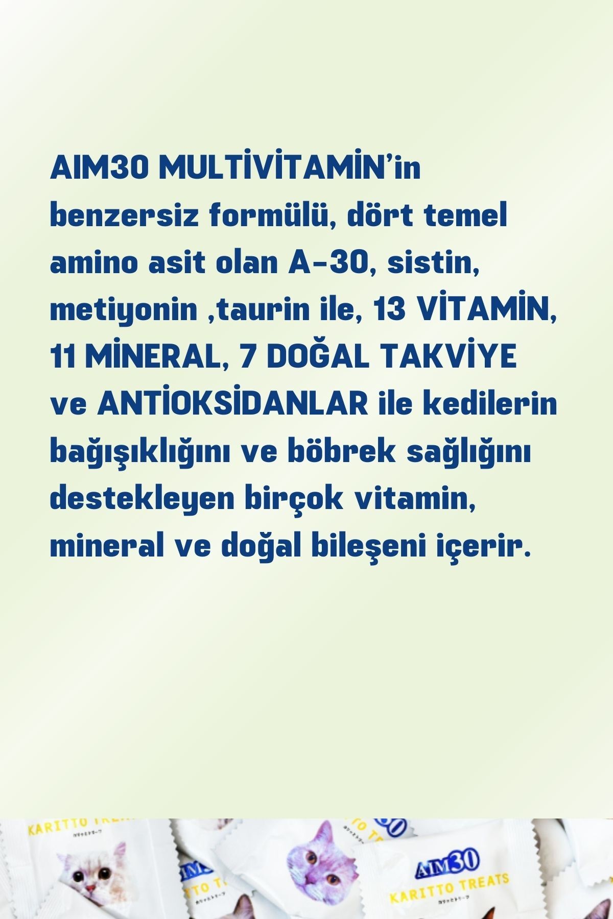 مکمل مولتی‌ویتامین و مواد معدنی گربه ای‌آی‌ام۳۰ AIM30 A30 با طعم تن ماهی