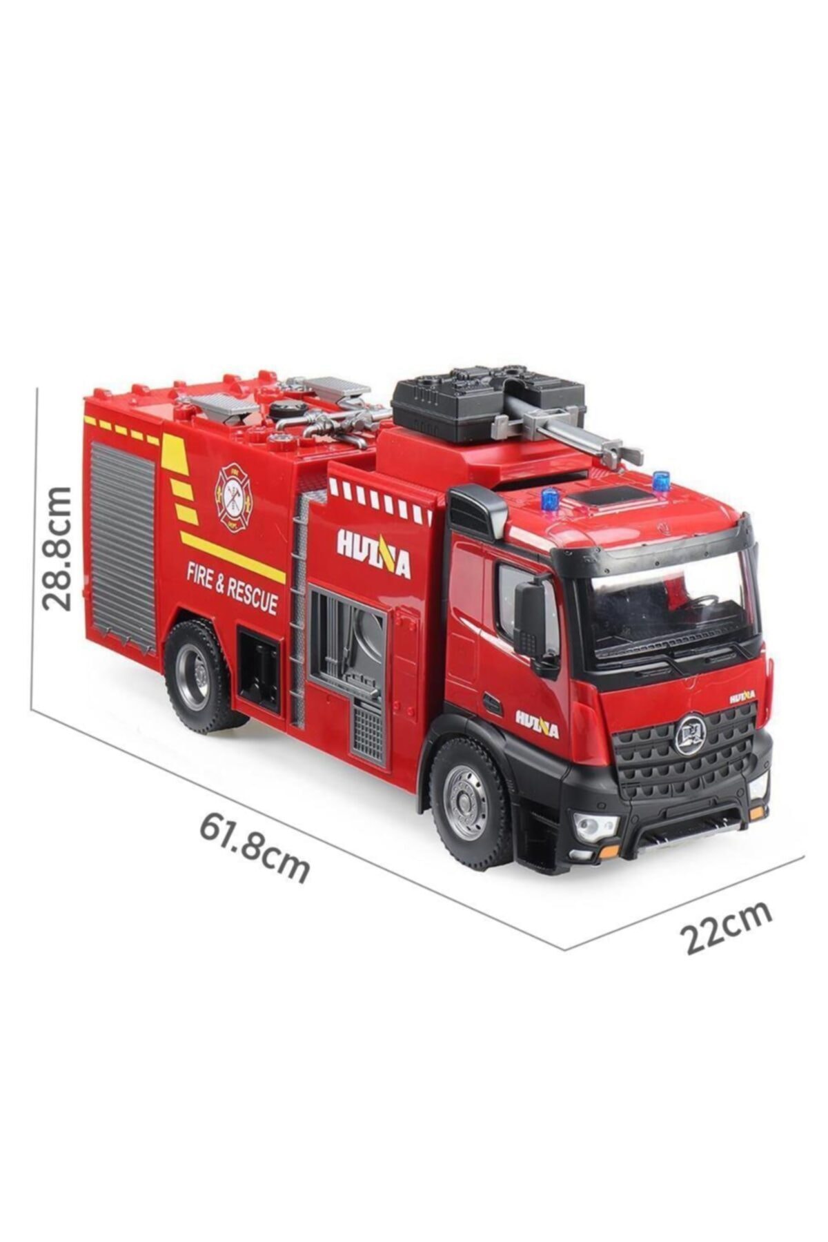 مدل خودرو 1 14 62CM RC ریموت کنترل آتش نشانی ماشین 22 کانال اسپری آب 1562 اورجینال Huina