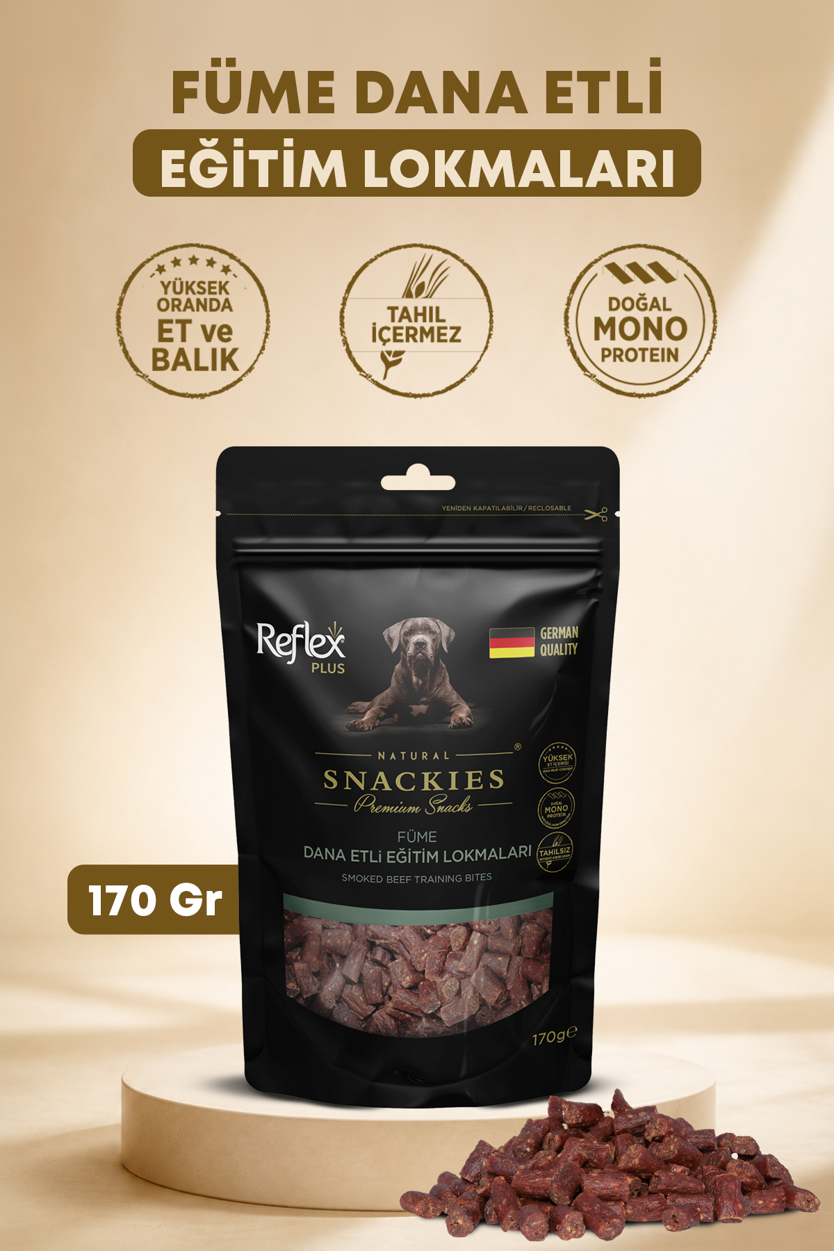 تشویقی آموزشی سگ رفلکس Reflex Plus Snackies، ۱۷۰ گرم