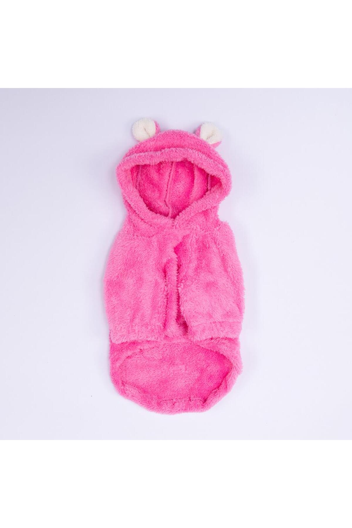 هودی سگ پاوستار Pawstar، Lucca Teddy، صورتی با گوش‌های خرسی، PS25-1098