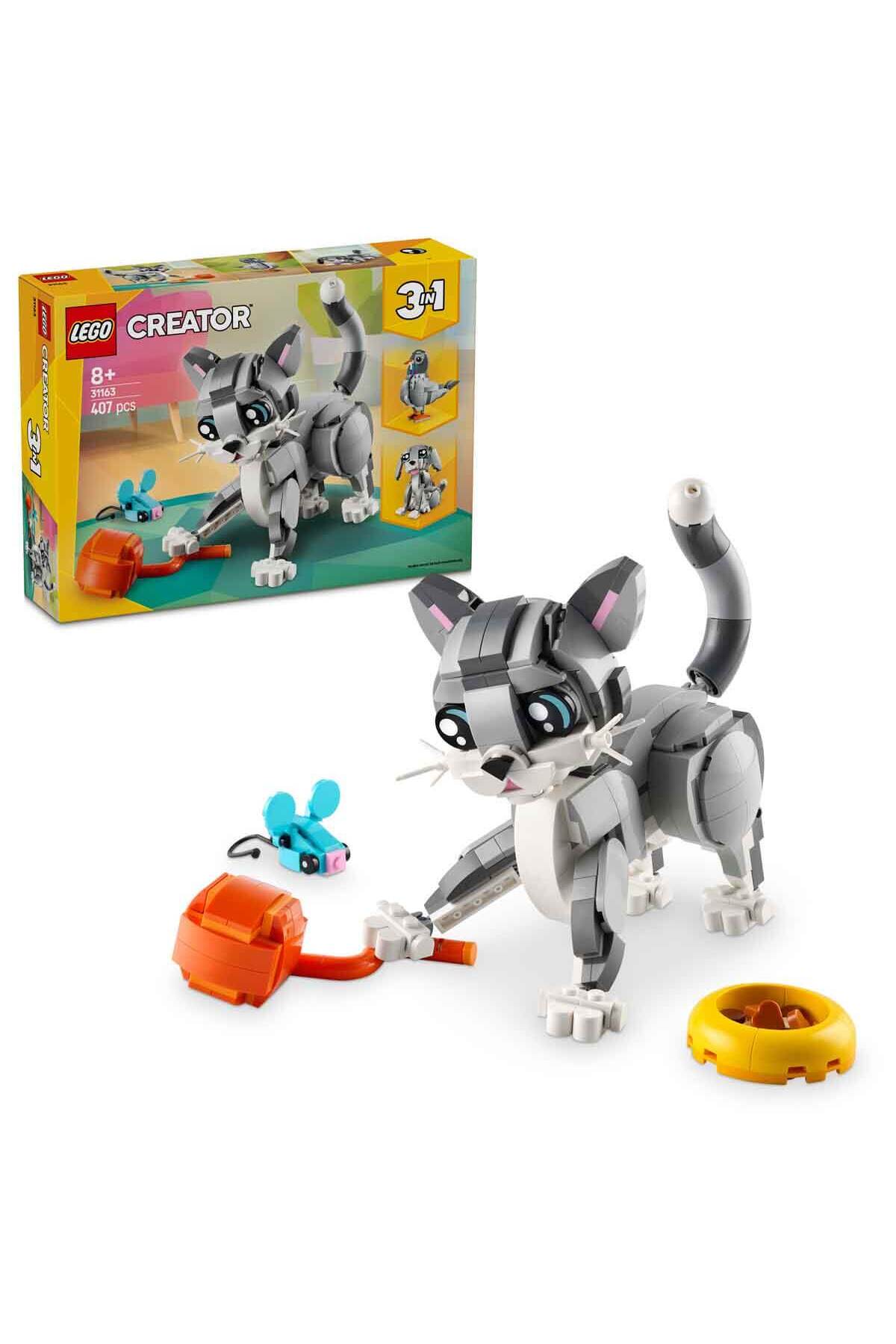 لگو و اسباب بازی های ساخت محور CREATOR 3 IN 1 GAMEFUL CAT 31163 سگ یا کبوتر برای کودکان 8 سال به بالا اورجینال LEGO