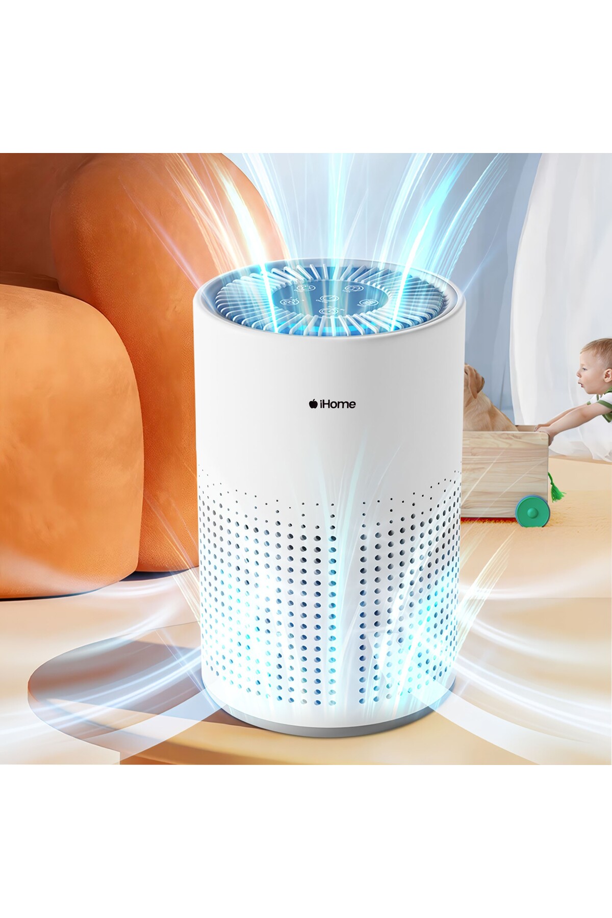 تصفیه کننده هوا IHOME ARP1 HEPA ACTIVE CARBON FILTERED 100M3 H فوق العاده آرام با نور اورجینال NPO