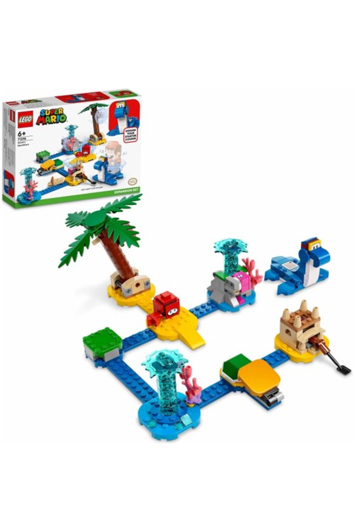 LEGO لگو مجموعه ماجراجویی اضافی ساحلی سوپر ماریو دورری 71398 مجموعه ساخت اسباب بازی کلکسیونی (229 قطعه)