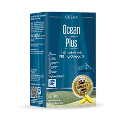 مکمل امگا ۳ اورزاکس Orzax Ocean Plus با طعم لیمو، ۳۰ کپسول نرم