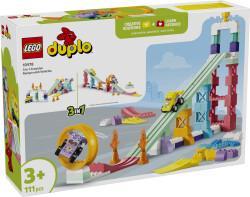 مجموعه ساختنی مسیرهای خلاقانه مسابقه‌ای لگو LEGO DUPLO مدل 10478، ۱۱۱ قطعه، حداقل سن ۳ سال