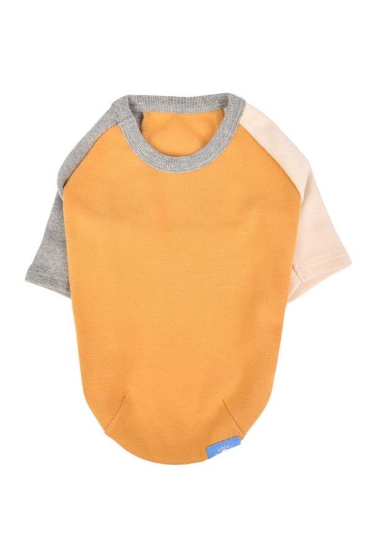 لباس سگ زرد با طرح بلوکی دو رنگ اولچی Olchi، مدل OAUD-TS6193