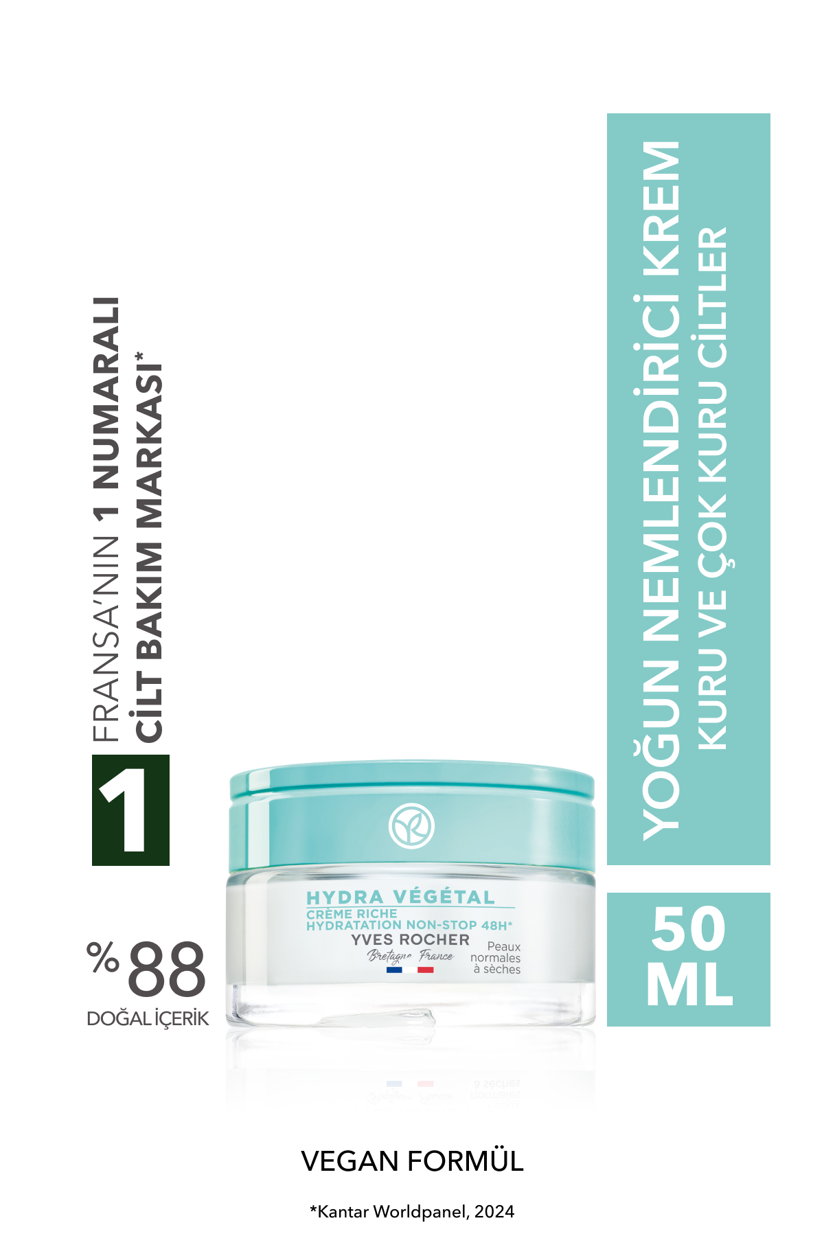 کرم فشرده Hydra Vegetal برای پوست های معمولی و خشک 50میل   ایوروشه Yves Rocher