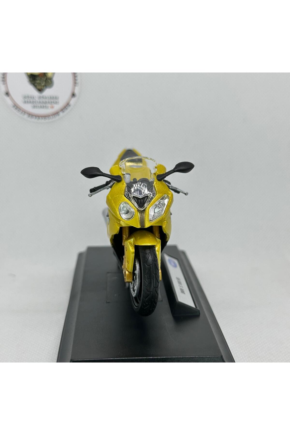 مدل خودرو موتورسیکلت دیکست طلایی BMW S1000RR 1:18 – اسباب بازی و مجسمه فلزی مجاز اورجینال MotoGarage