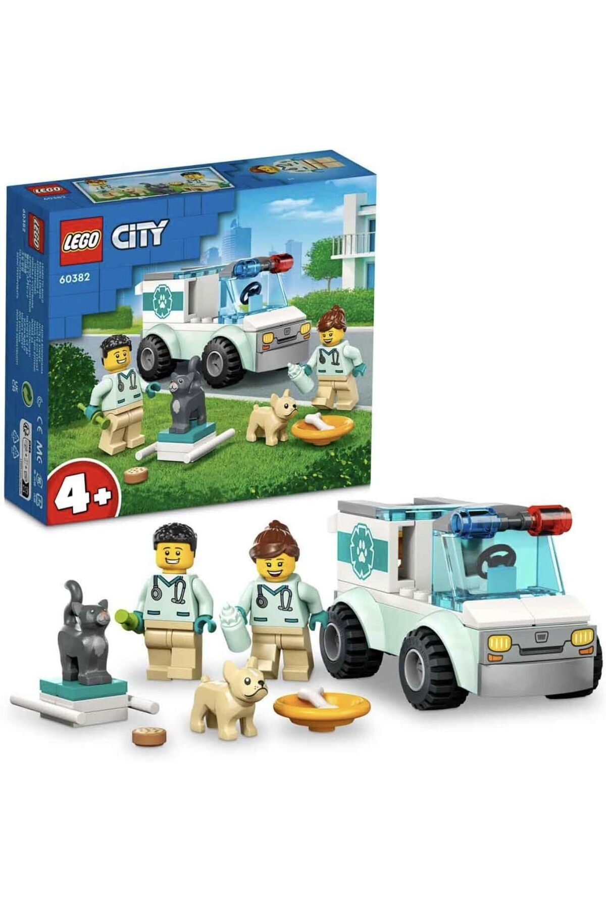 لگو و اسباب بازی های ساخت محور خودروی نجات دامپزشکی شهرستان 60382 از ترکیه LEGO