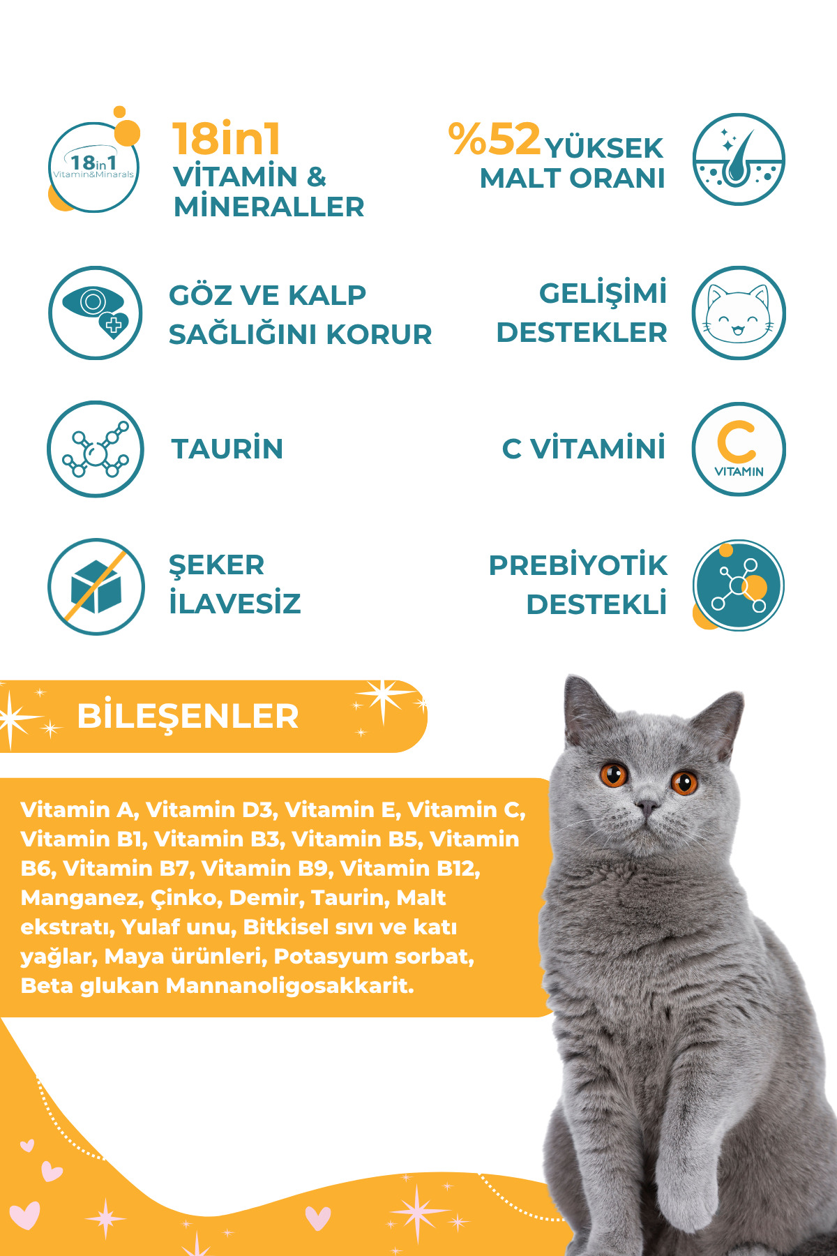 بسته دوتایی مکمل گربه کت‌جوی CATJOY، خمیر مالت مولتی‌ویتامین ۱۰۰ گرم و قطره موی گربه B Plus، ۵۰ میلی‌لیتر