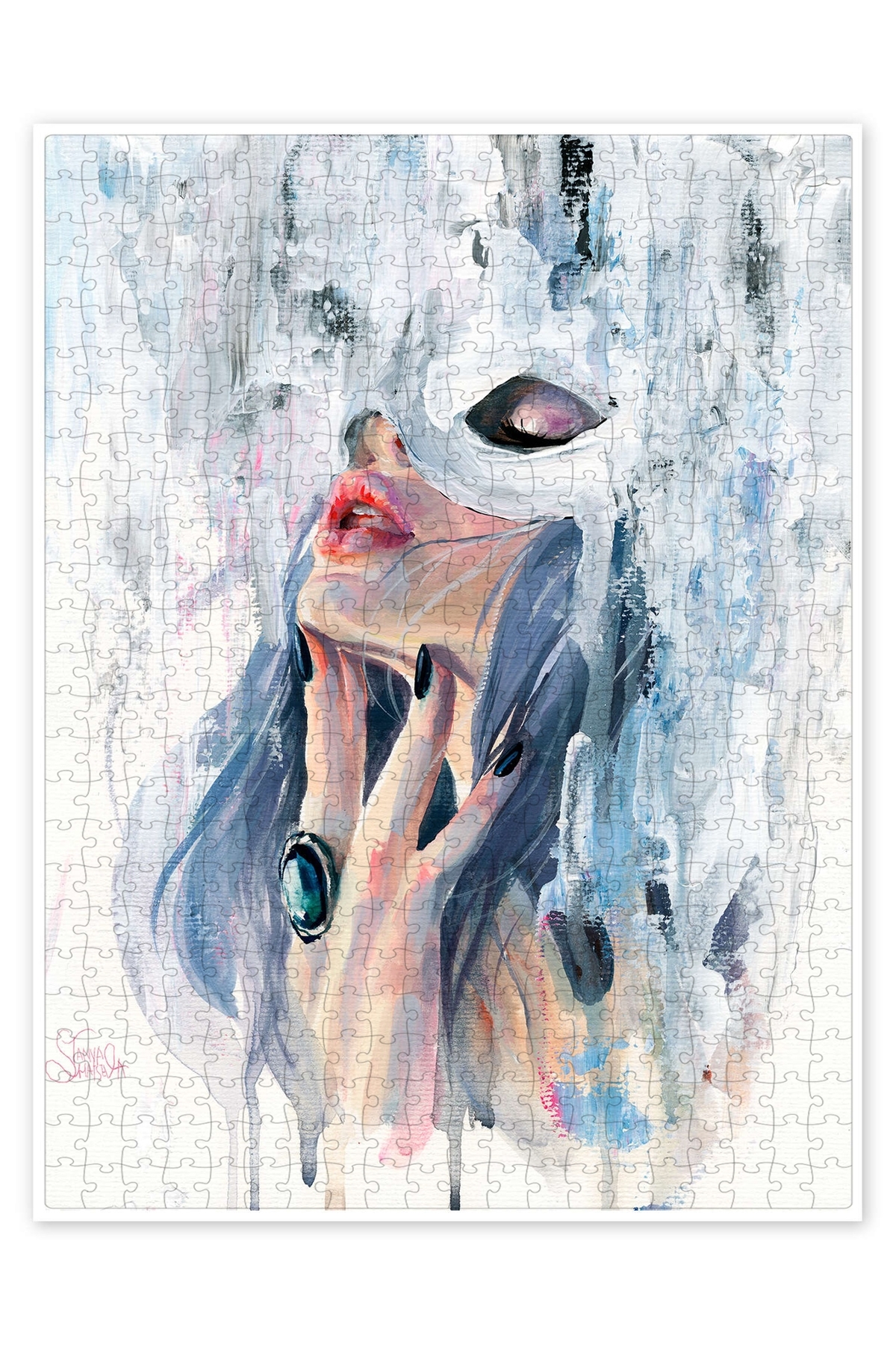 پازل مویرا 500 تکه اره منبت کاری مویی با موضوع هنر انتزاعی بوهمیایی از ترکیه Jeronkarji