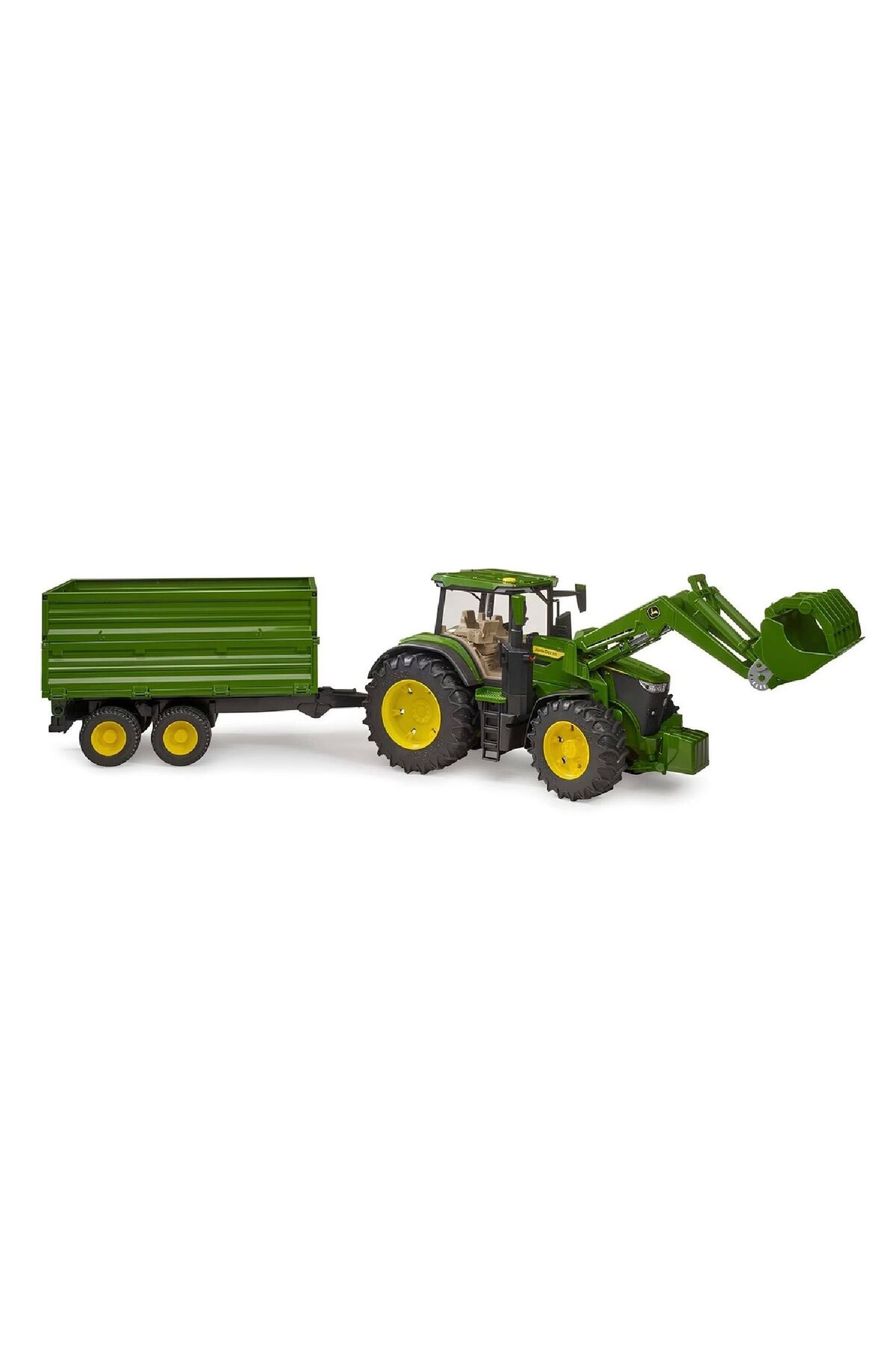 مدل خودرو مجموعه وسایل نقلیه ساختمانی تراکتور و تریلر جان دیر 7R 350 باکت – 1:16 اورجینال Oyuncakmatik
