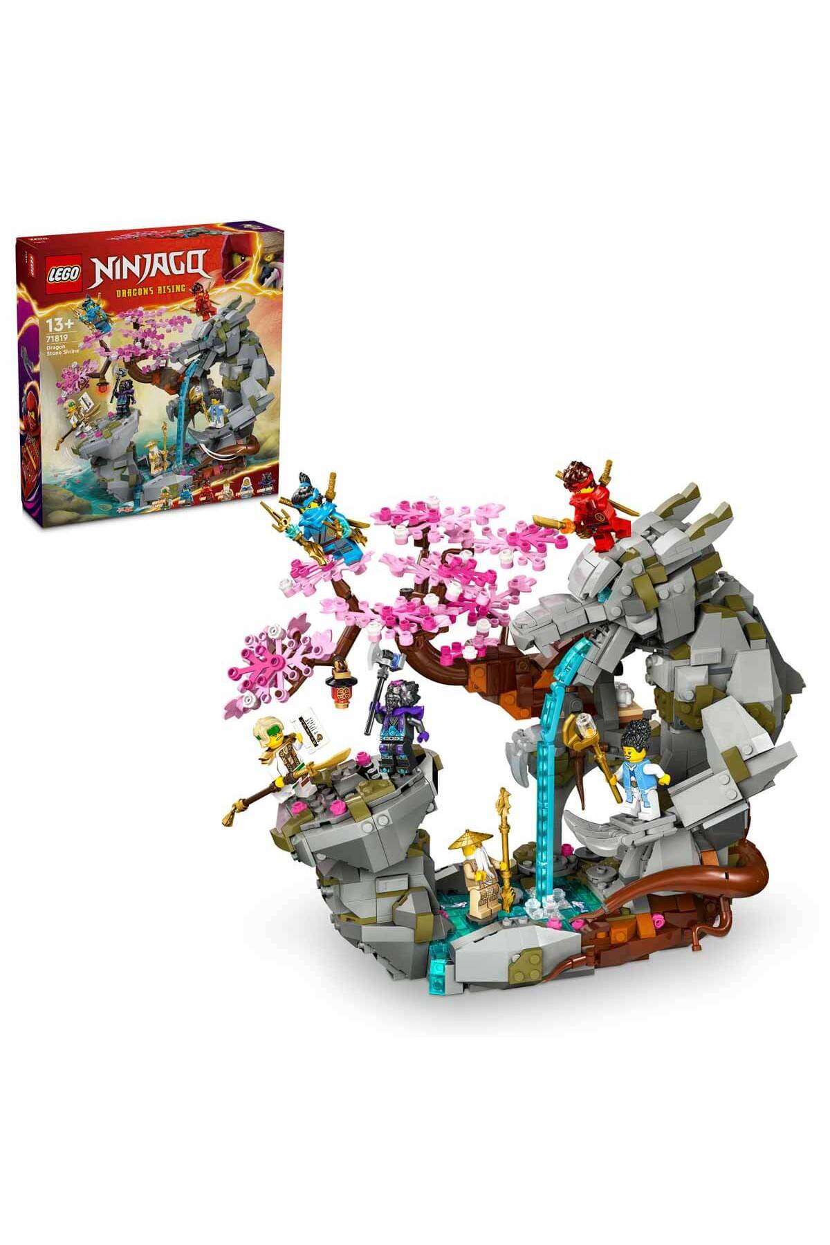 لگو و اسباب بازی های ساخت محور NINJAGO DRAGONSTONE TEMPLE 71819 شامل 6 مینی فیگور برای نوجوانان 13 سال به بالا اورجینال LEGO
