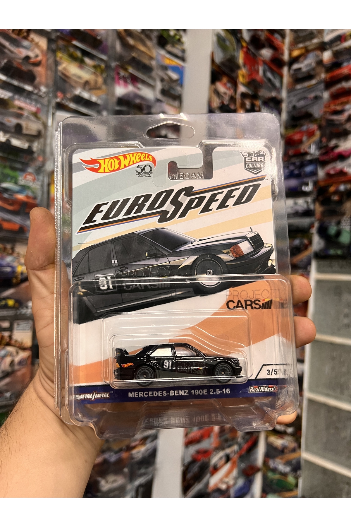 ماشین اسباب بازی پرمیوم یورو اسپید مرسدس بنز 190E 2.5 1.64 از ترکیه HOT WHEELS