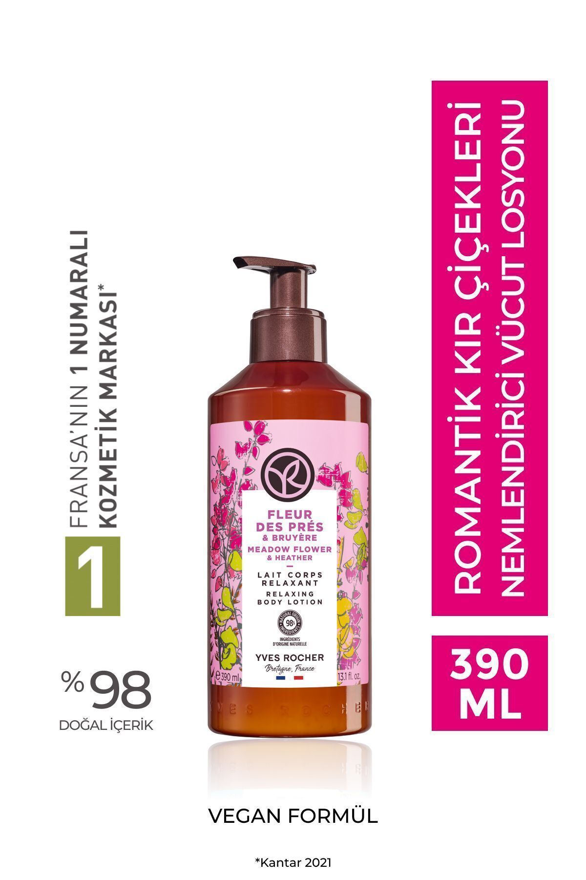 Yves Rocher لوسیون بدن مرطوب کننده رایحه گل های صحرایی رمانتیک 390