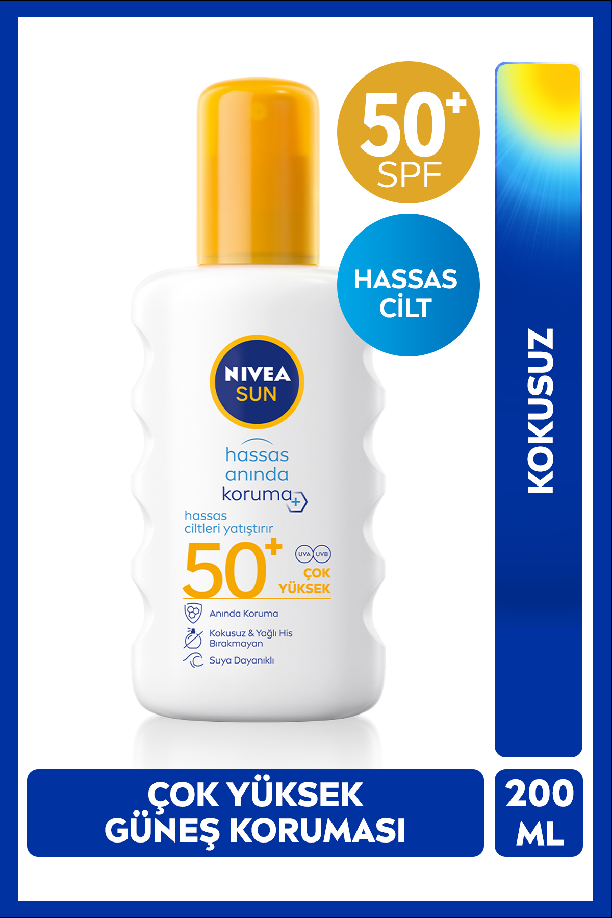 NIVEA اسپری ضد آفتاب محافظ برای پوست حساس SPF 50 200 میلی لیتر