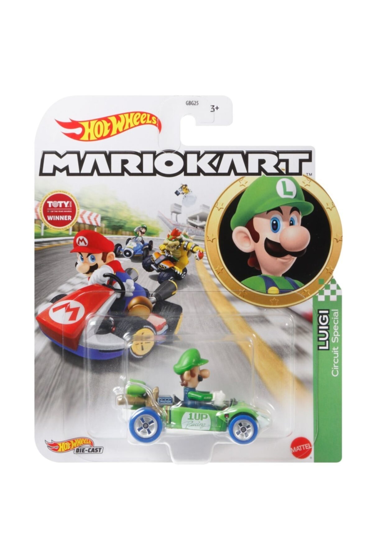 ماشین اسباب بازی MARIO KART CHARACTER VEHICLES GBG25 LUIGI CIRCUIT SPECIAL از ترکیه HOT WHEELS