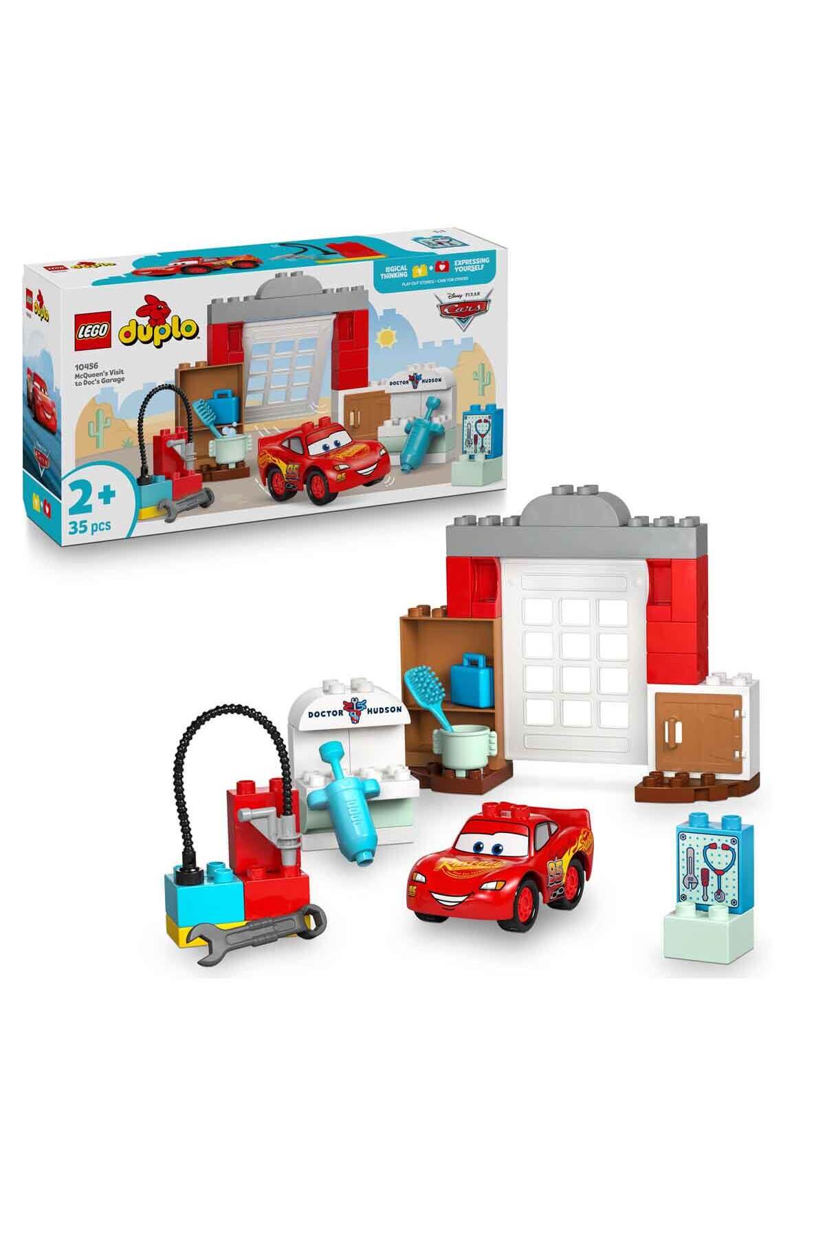لگو و اسباب بازی های ساخت محور DUPLO DISNEY AND PIXAR CARS MCQUEEN VISITS DOC'S GARAGE 10456 AGES 2 UP اورجینال LEGO