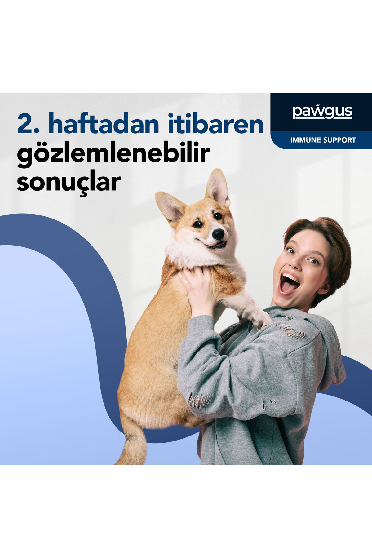 مکمل غذایی ویتامین روزانه سگ پاوگاس Pawgus، پشتیبانی از ایمنی (۳۰×۲ گرم)