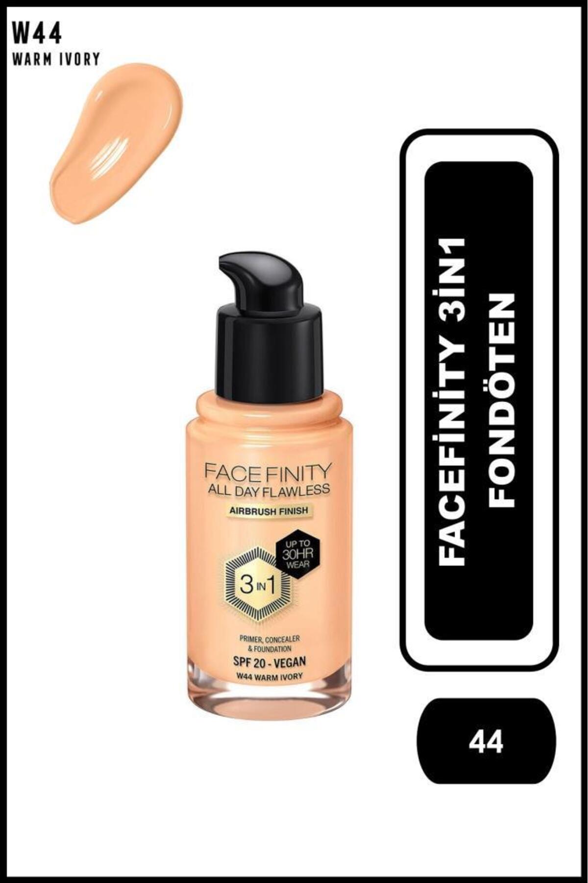 کرم پودر FACEFINITY 3IN1 بنیاد شماره: 44 عاج گرم Max Factor